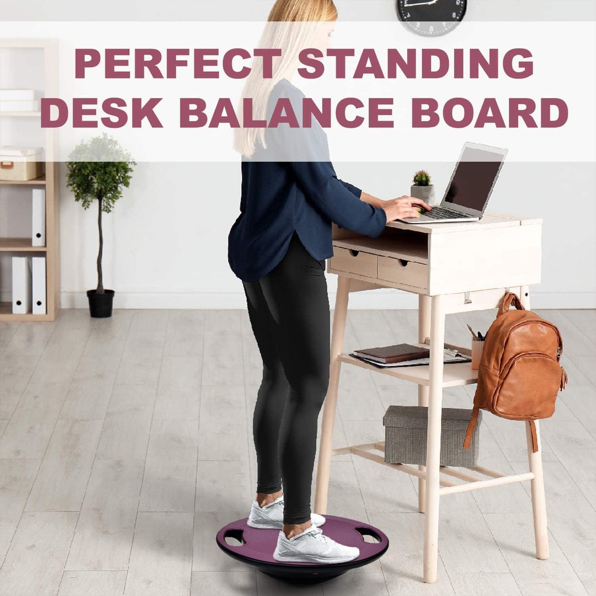 Yes4All Wobble Balance Board, Plastic Stability Trainer with Handles, (Open Box)