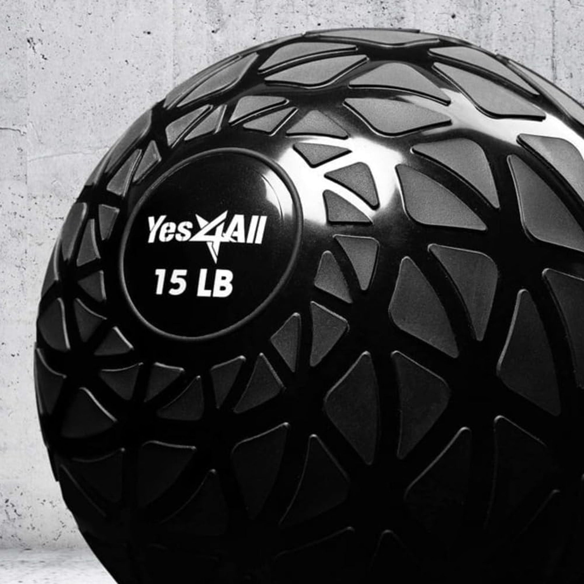 Yes4All 15Lb Slam Ball, Durable Sand Filled Workout Weight Ball, (Open Box) - VMInnovations