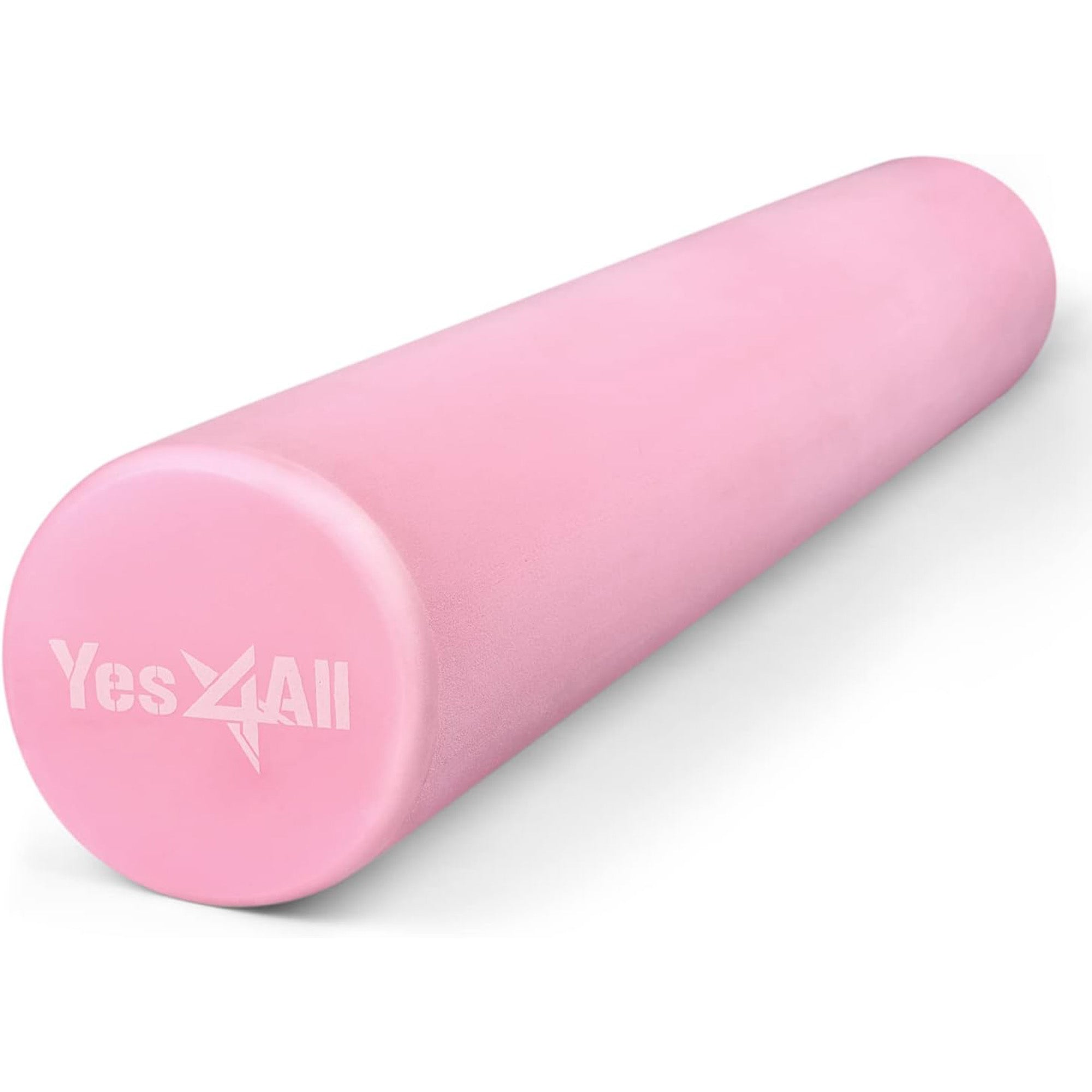 Yes4All EVA Firm Foam Round Back Roller for Pilates, Exercise or Yoga, 36", Pink - VMInnovations