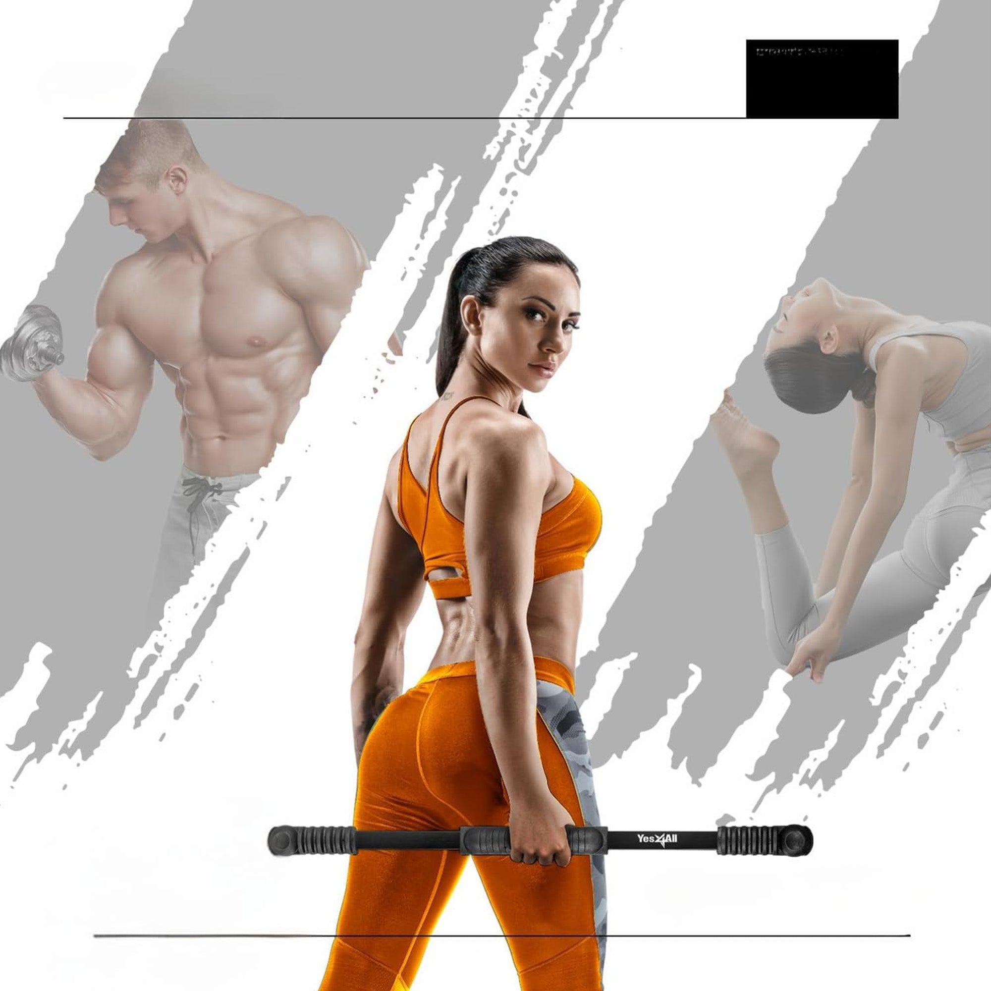 Yes4All Flex Bar, Elastic Fitness Vibration Fitness Bar for Muscle Strength (Used) - VMInnovations