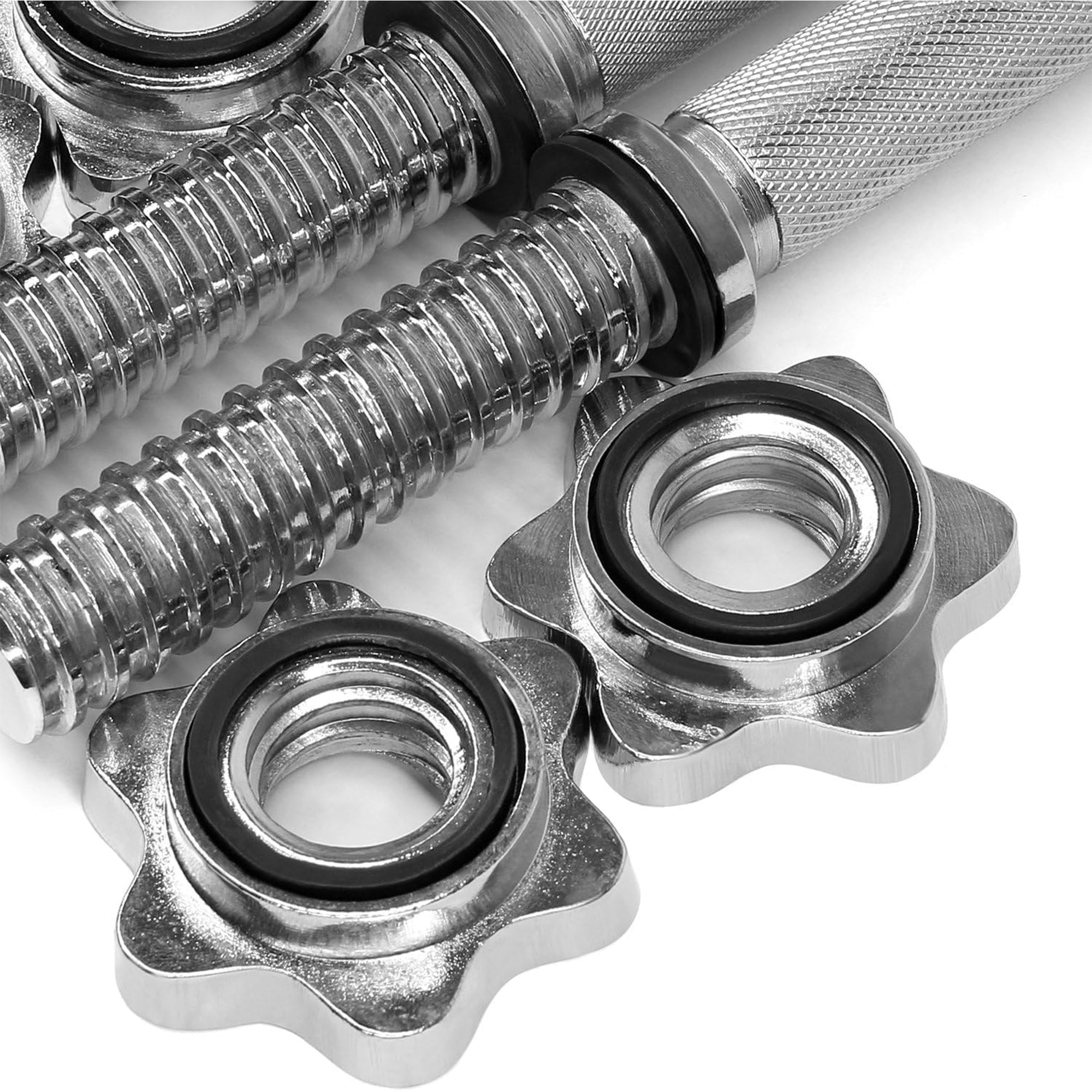 Yes4All Threaded Dumbbell Handle Set with Rubber Non-Slip Grip, 24 Inch, 2 Pack - VMInnovations