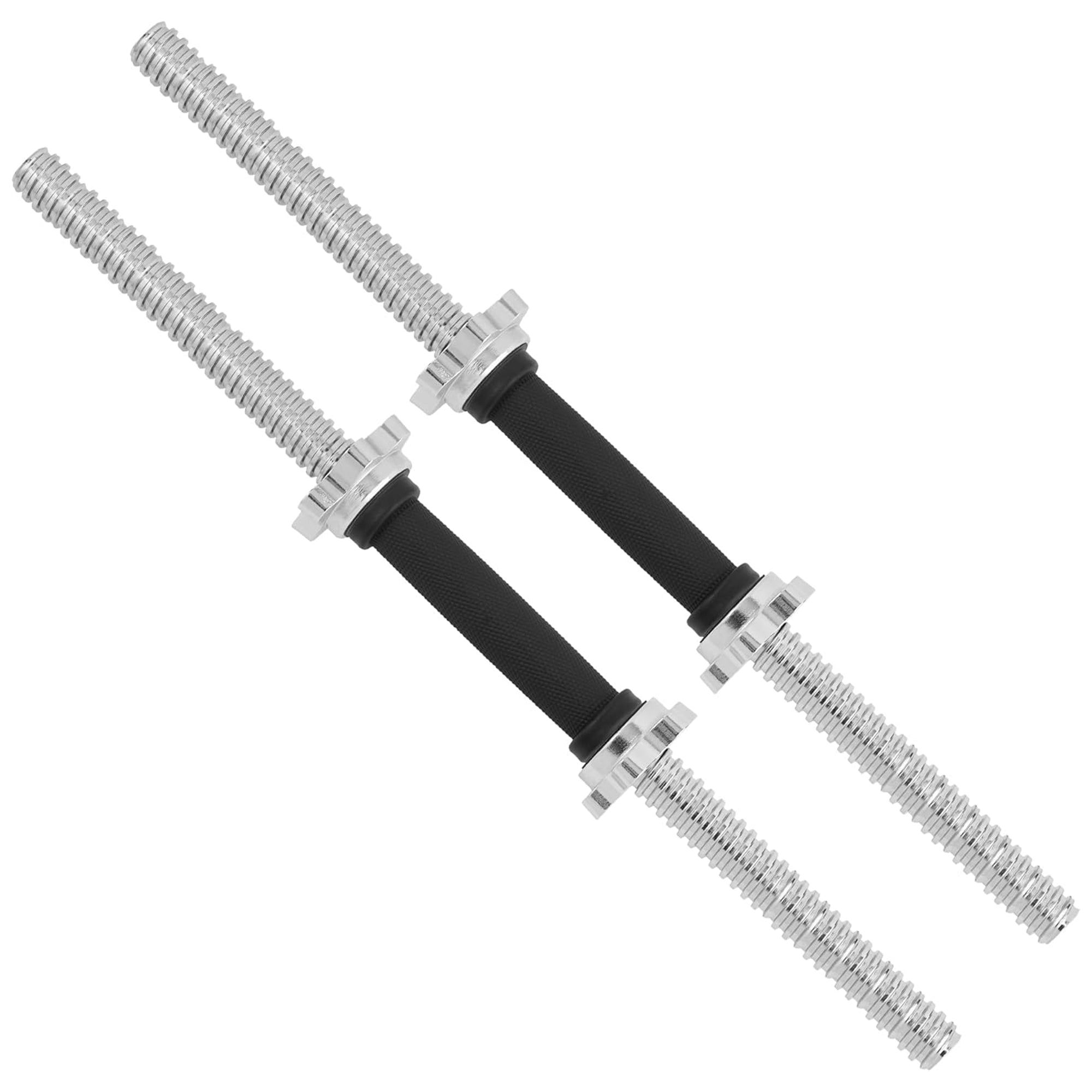 Yes4All Threaded Dumbbell Handle Set with Rubber Non-Slip Grip, 24 Inch, 2 Pack - VMInnovations