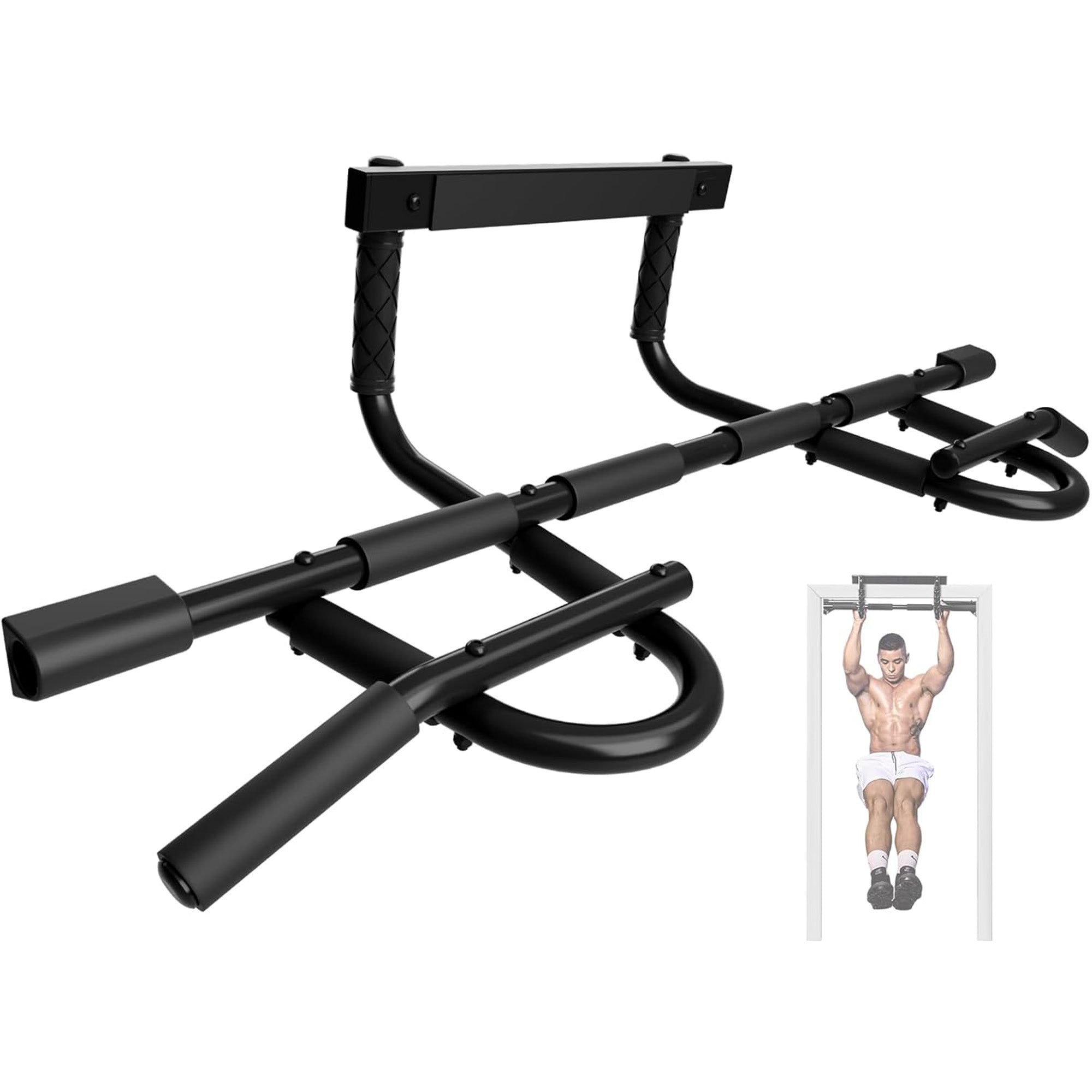 Yes4Alll Doorway Mount Pull Up Bar for Home Exercise, Supports 300 Lb (Open Box)