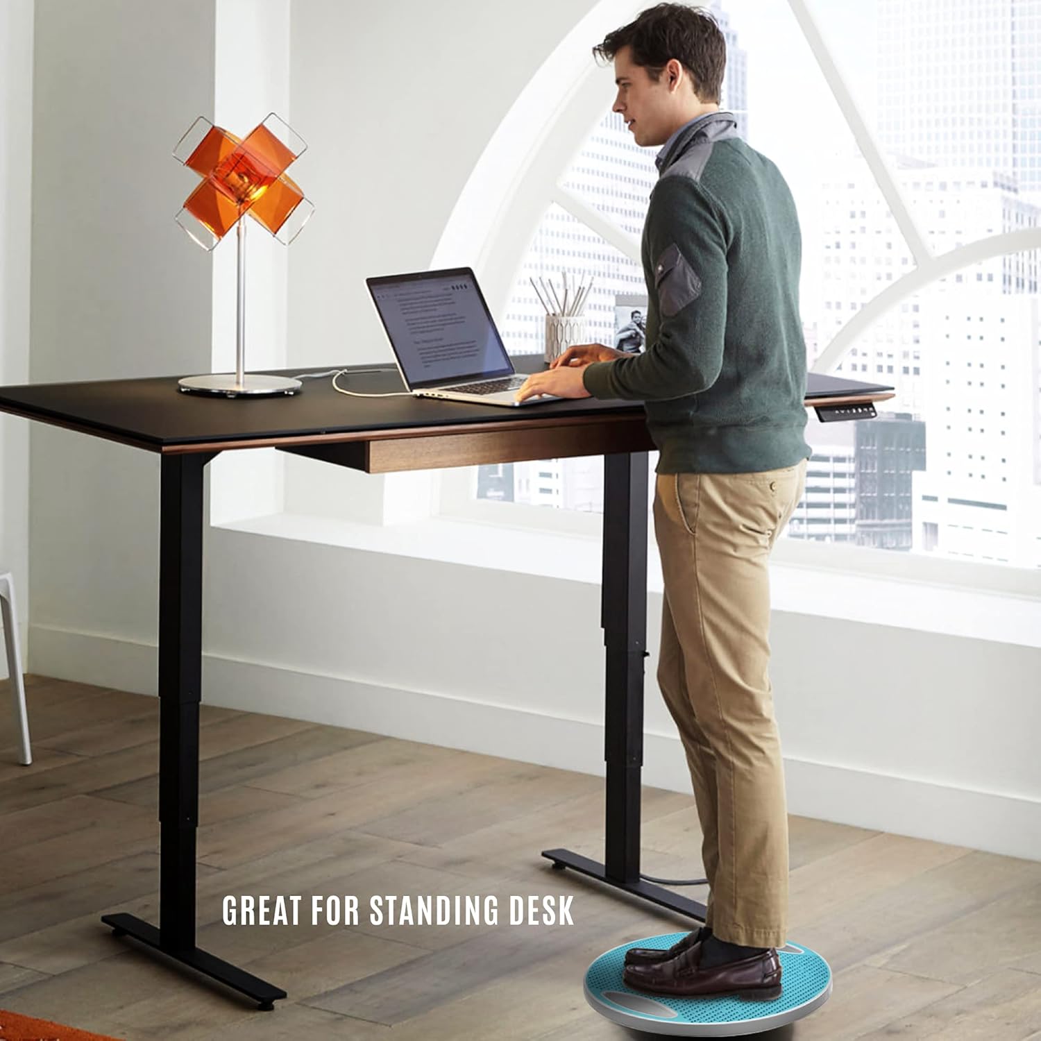 Yes4All Wobble Balance Board, Plastic Stability Trainer with Handles, Blue - VMInnovations
