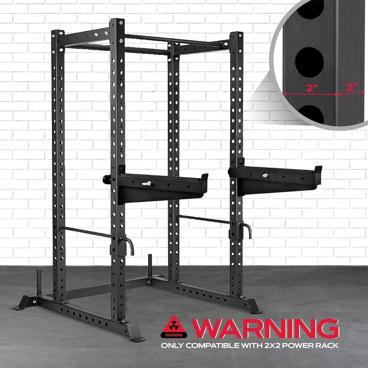 Power Rack J-Hooks & Attachments, Barbell Holders for 2x2 Power Racks (Open Box) - VMInnovations