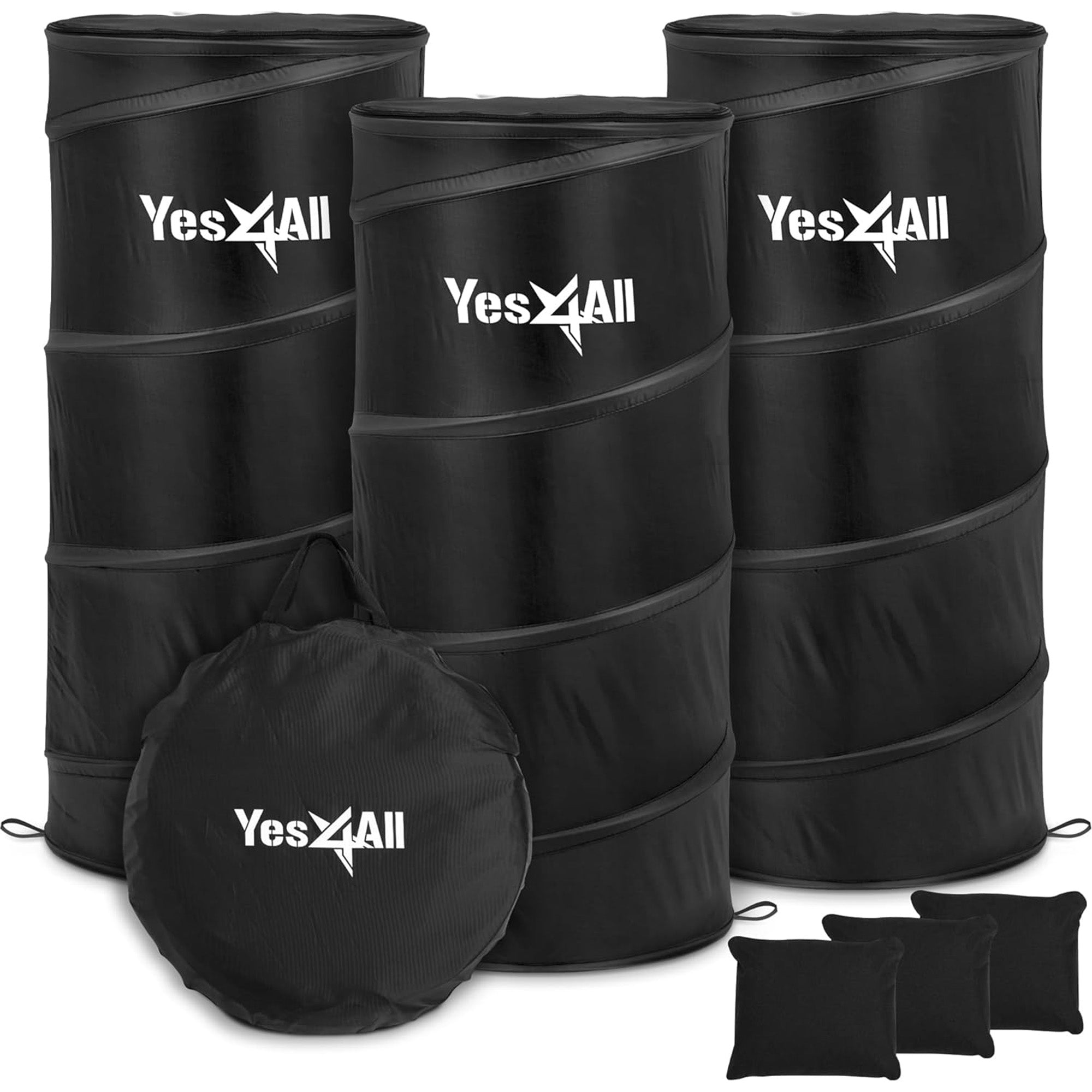 Yes4All Pop Up Defender, Indoor Outdoor Sport Training Equipment, 3 Pack, Black - VMInnovations