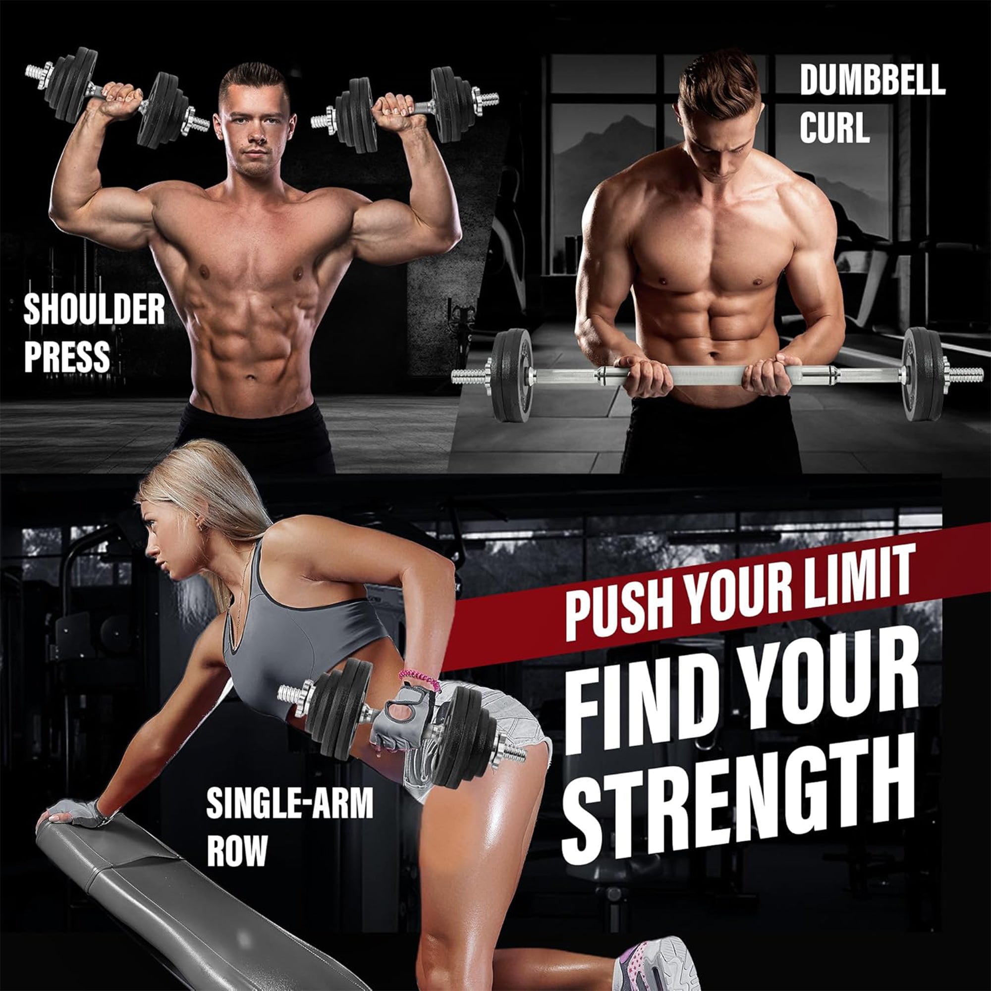 Yes4All Adjustable Dumbbell Set with Connectors, Plates & Lock Collars(Open Box)