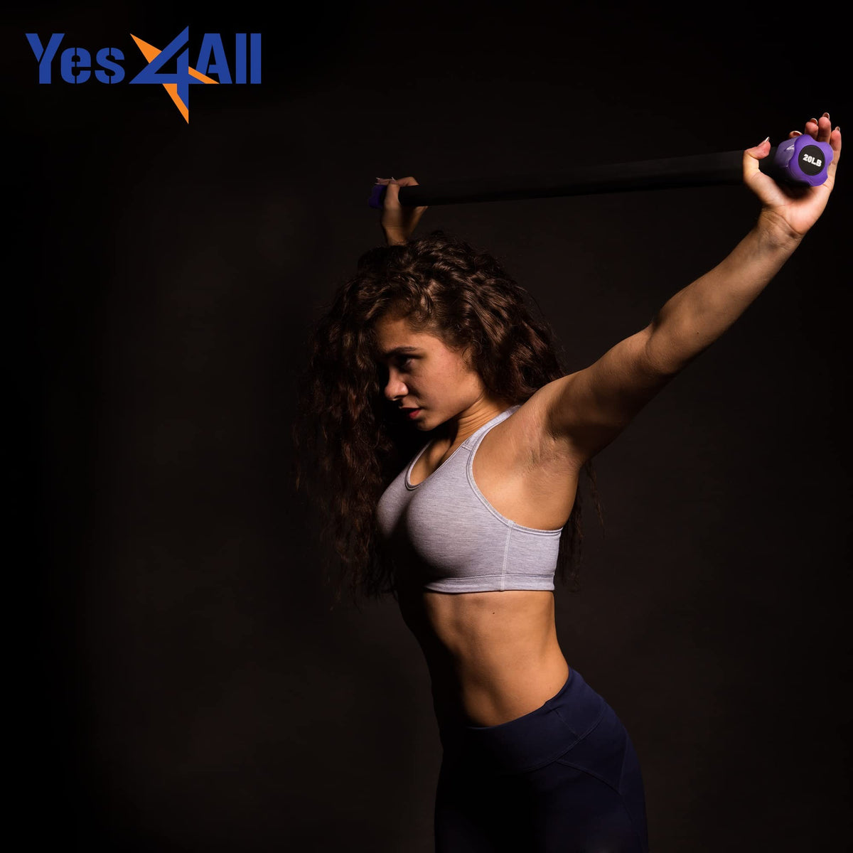 Yes4All Total Body Workout Bar for Strength Training, Set of 10, 15,20 lbs(Used)