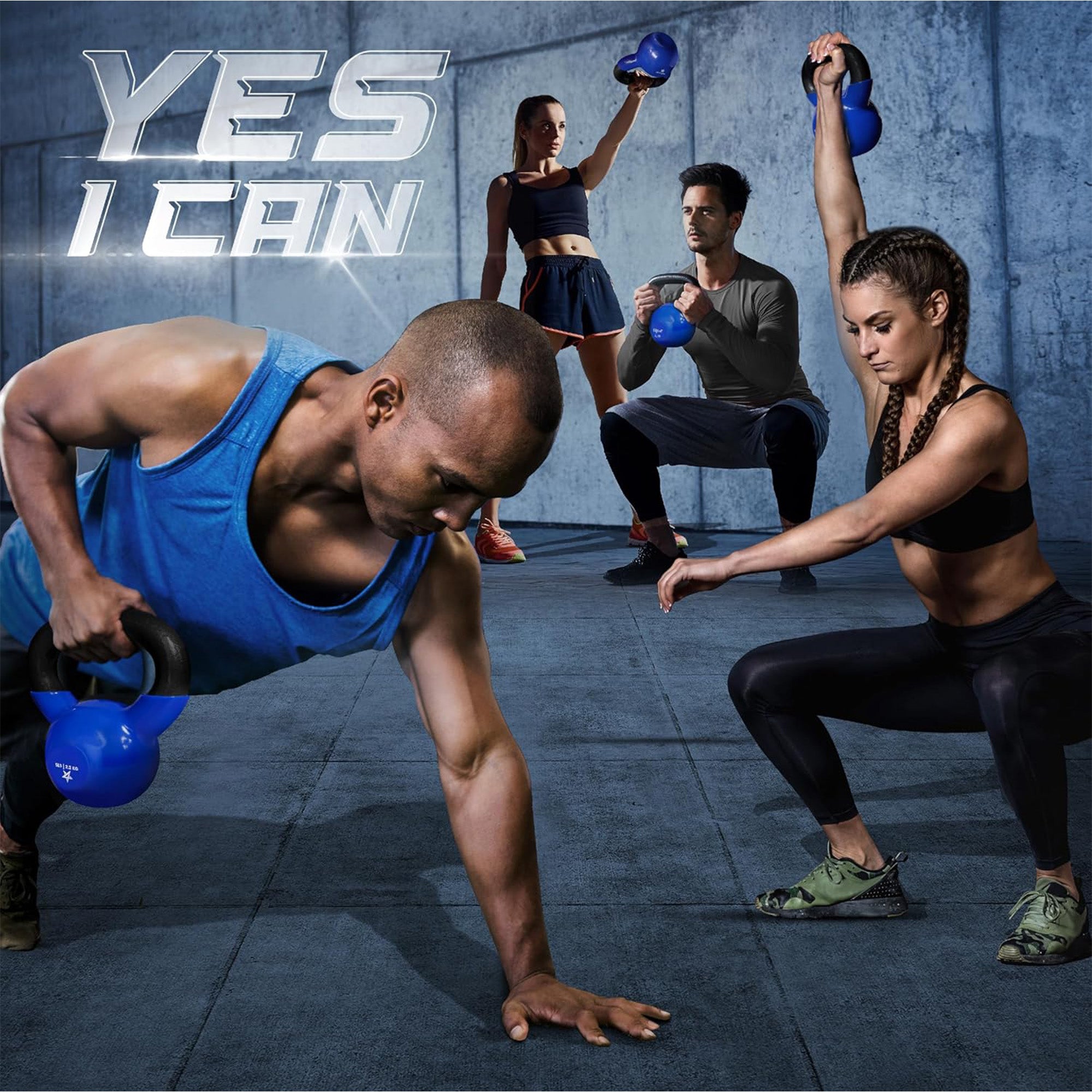 Yes4All 25LBS Kettlebells,1 Pair Vinyl Coated Cast Iron Home Weights (Open Box) - VMInnovations