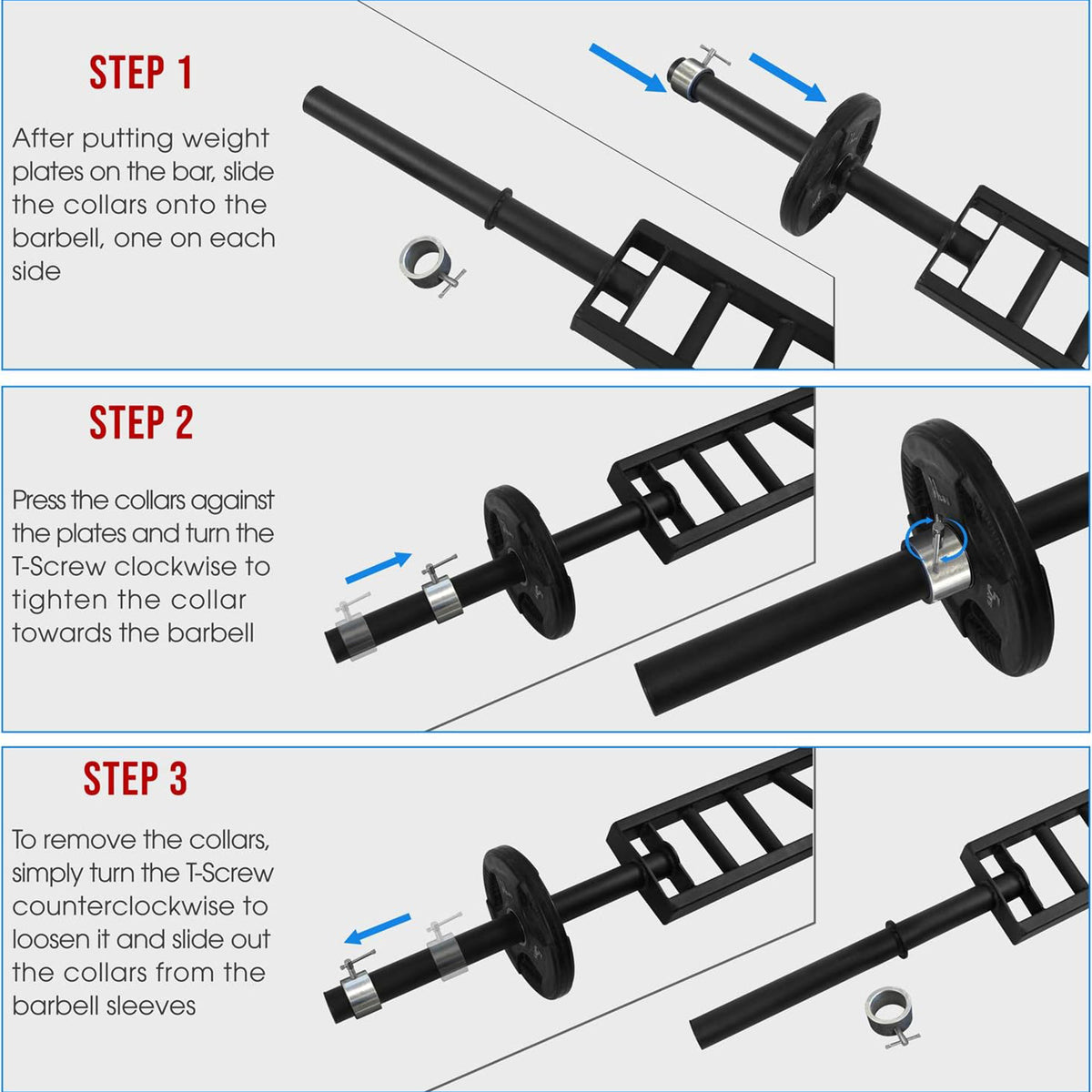 Multi Grip Barbell, Swiss Bar w 2 Collars, Fits Olympic Weight Plates (Open Box)