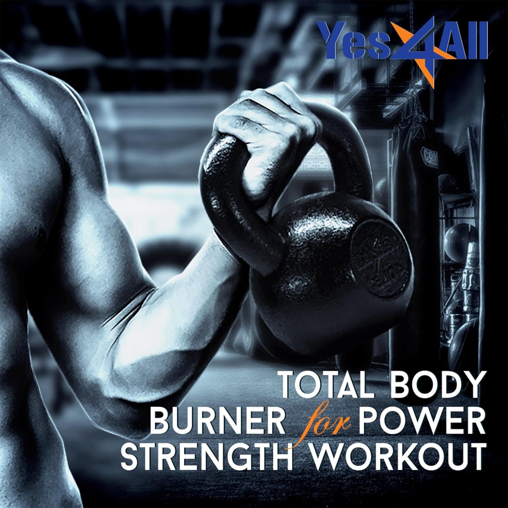 Yes4All 60 Pound Kettlebell, Single Painted Cast Iron Weight for Home Gym (Used) - VMInnovations
