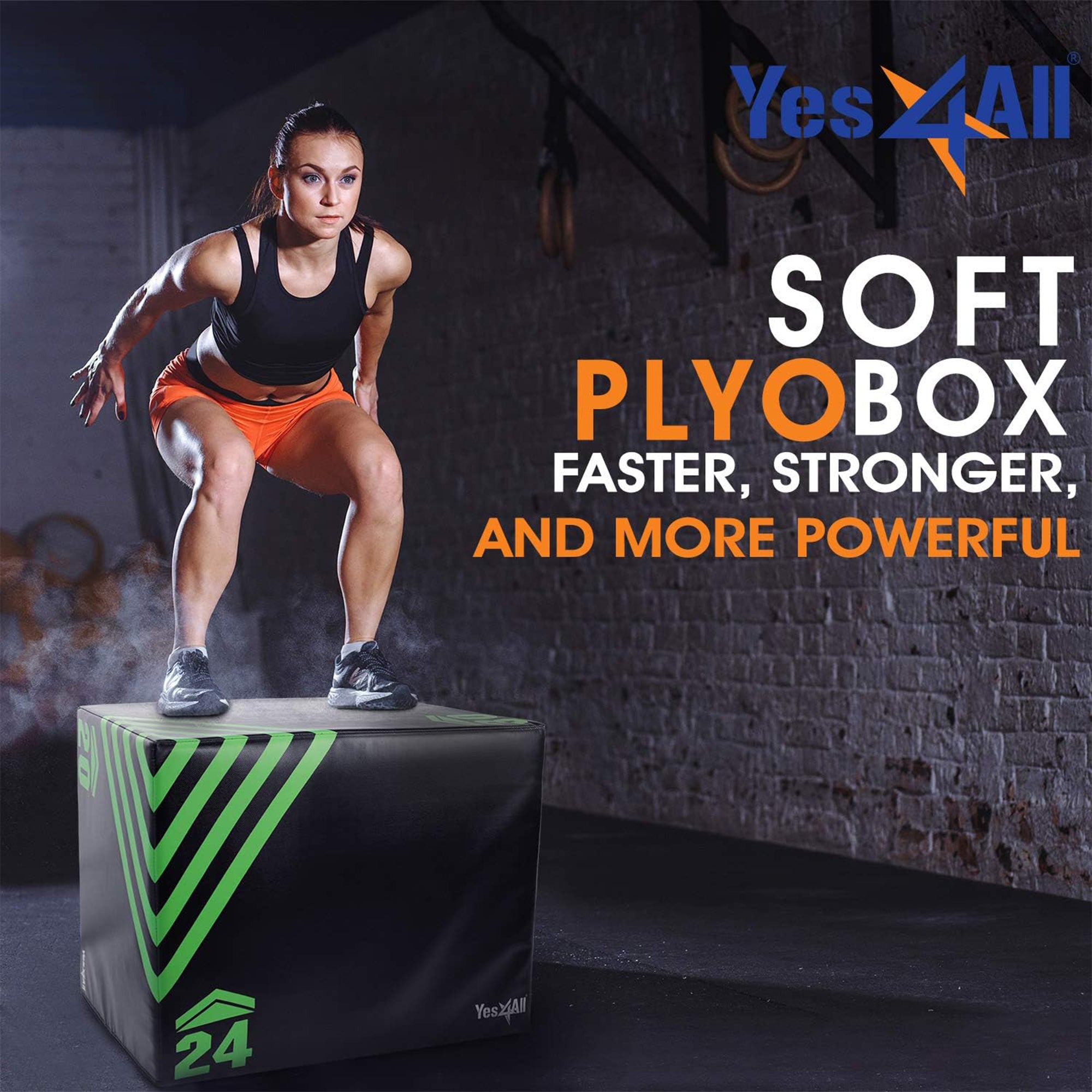 Yes4All 3-in-1 Soft Plyo Box with Foam Core & PVC Cover, 16lb (Open Box)