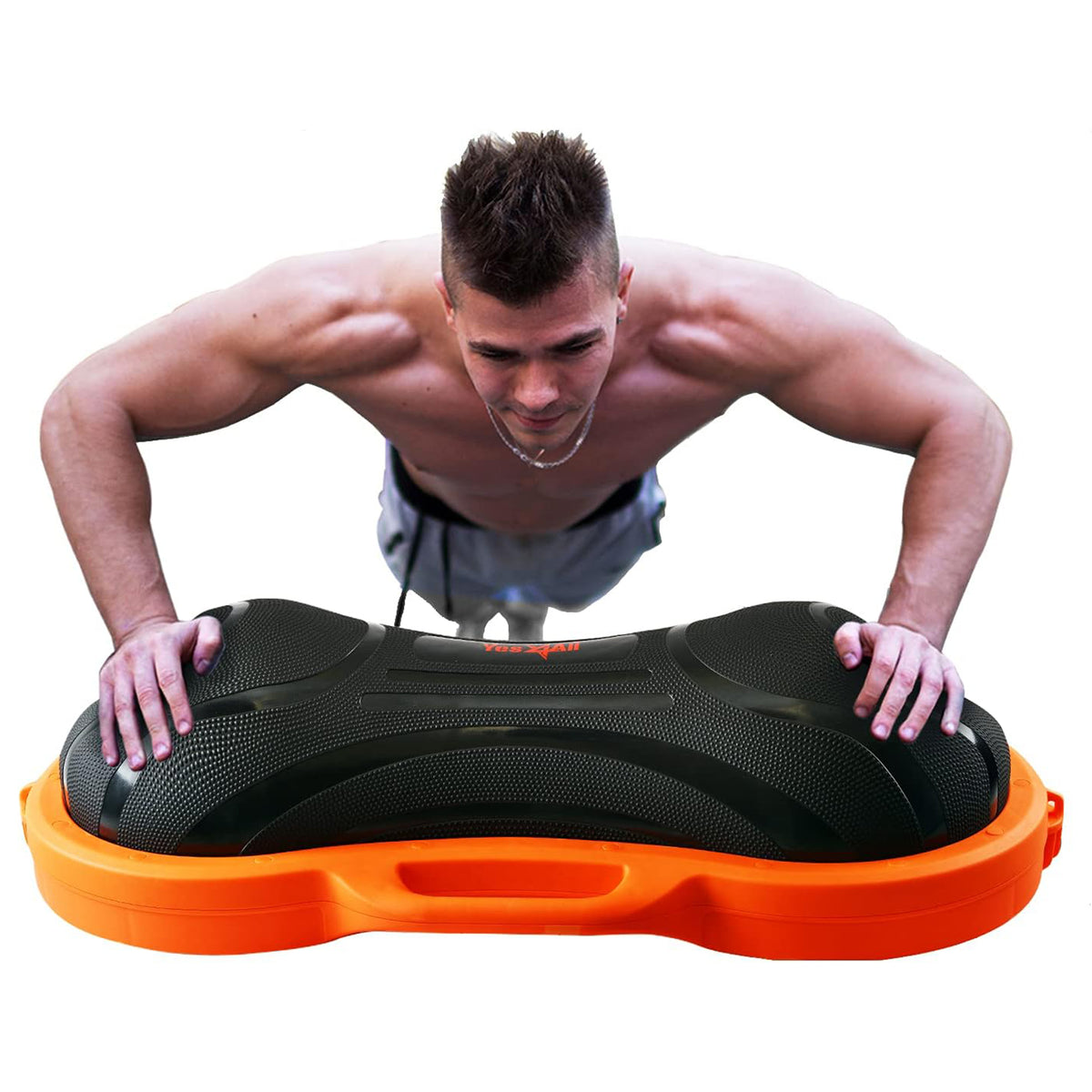Yes4All Balance Ball, Half Peanut Exercise Workout Trainer, 1100 lb, Orange - VMInnovations