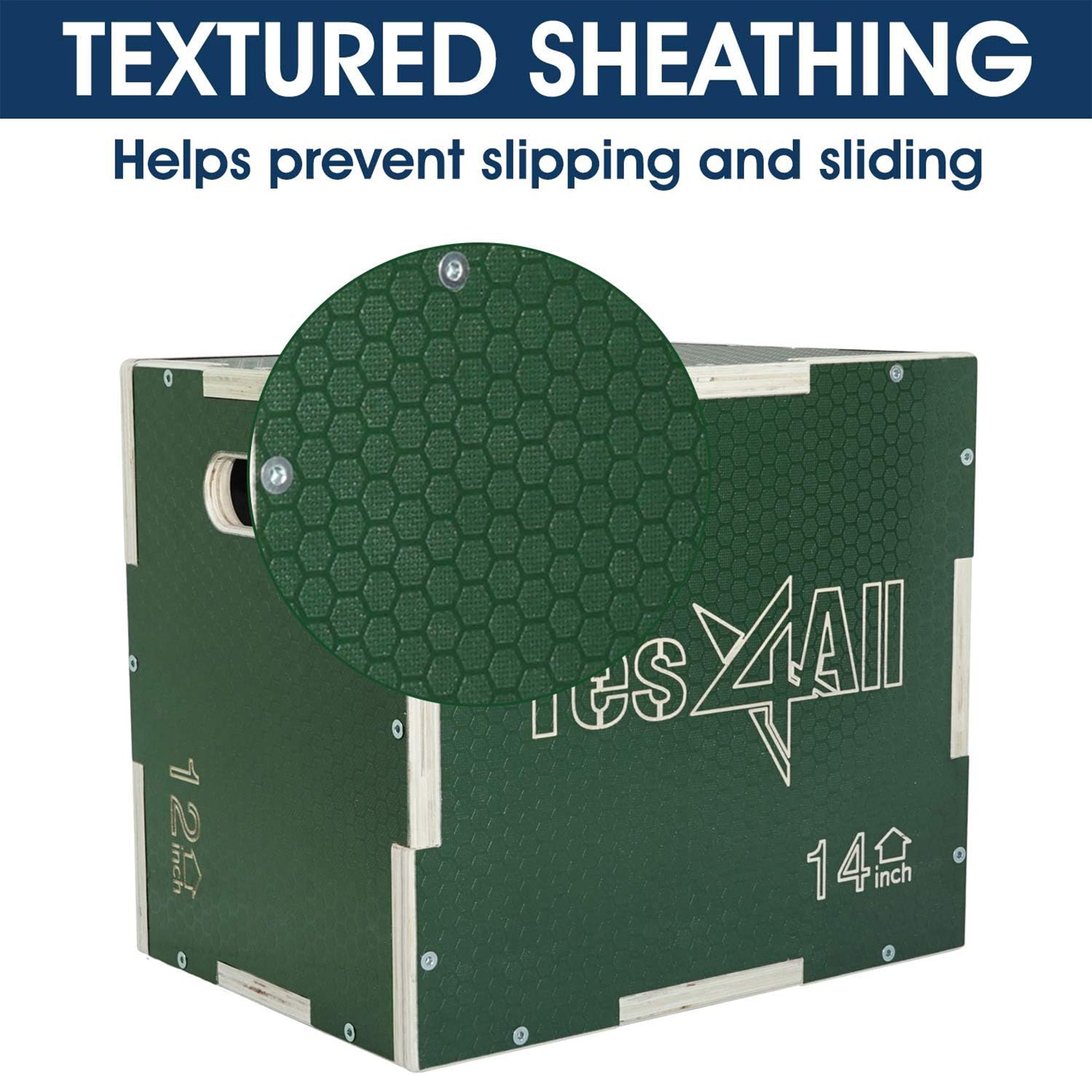 Yes4All 3-in-1 Wooden Plyo Box w/ Handles & Non-Slip Coating (Open Box)