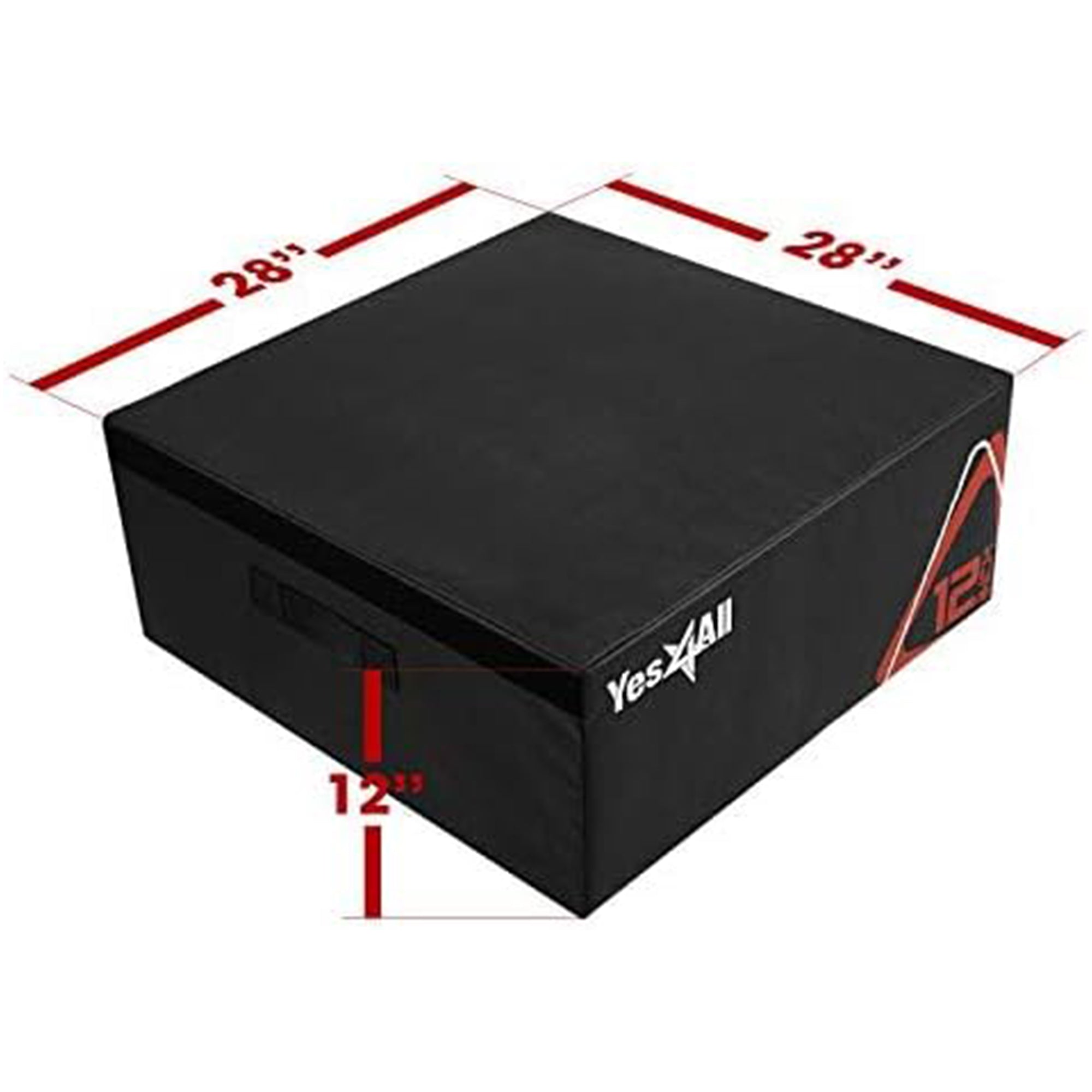 Yes4All Height Adjustable Soft Plyo Box, Foam Stackable Jump Trainer, (Open Box)