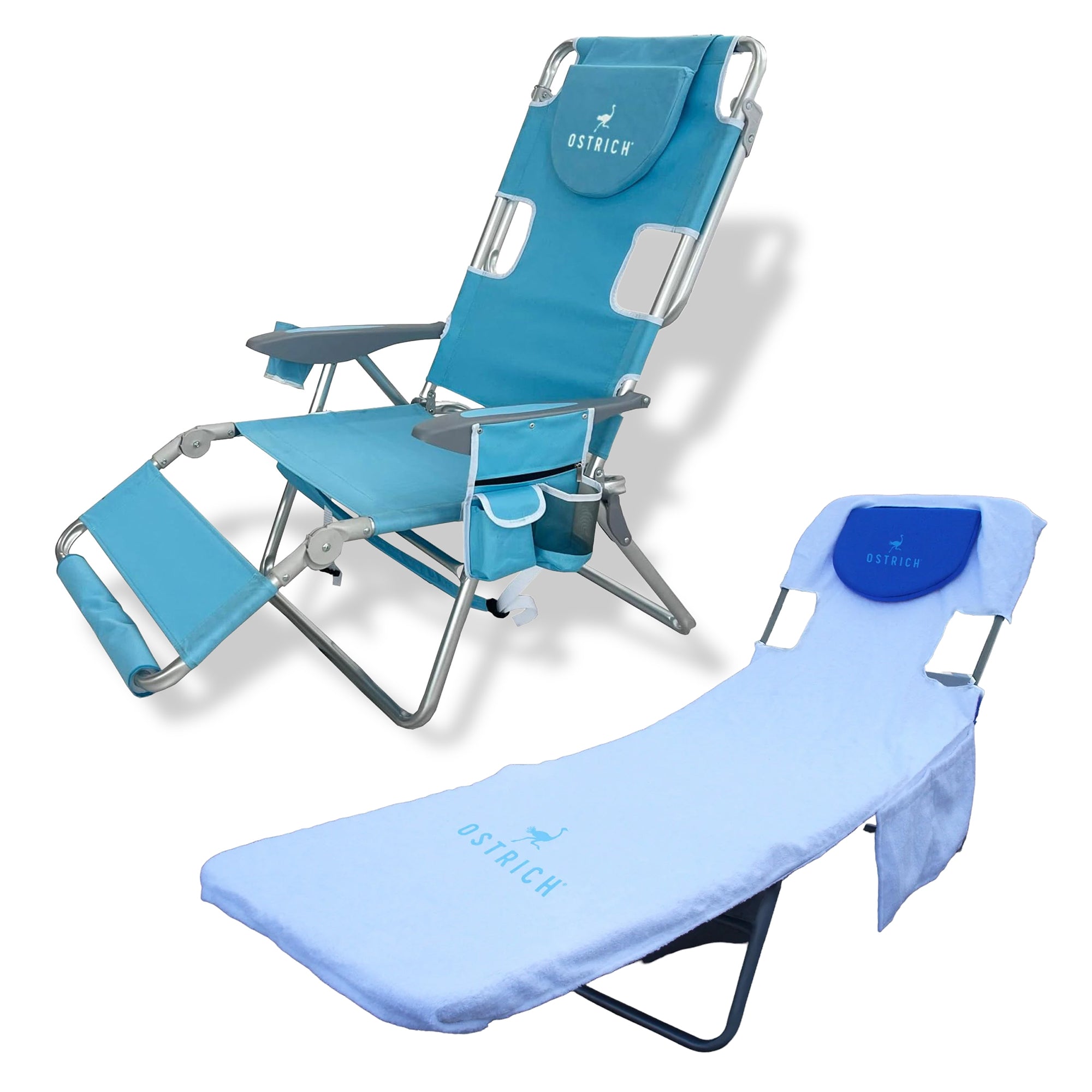 Ostrich The Backpack 3N1 Lounge Chair with Rear Cooler Bag & Custom Fitted Towel