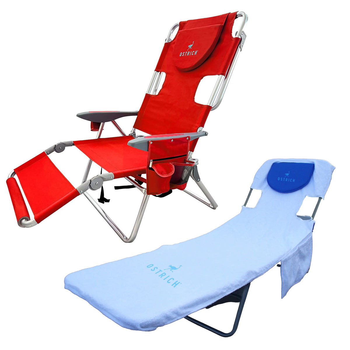 Ostrich The Backpack 3N1 Lounge Chair with Rear Cooler Bag & Custom Fitted Towel