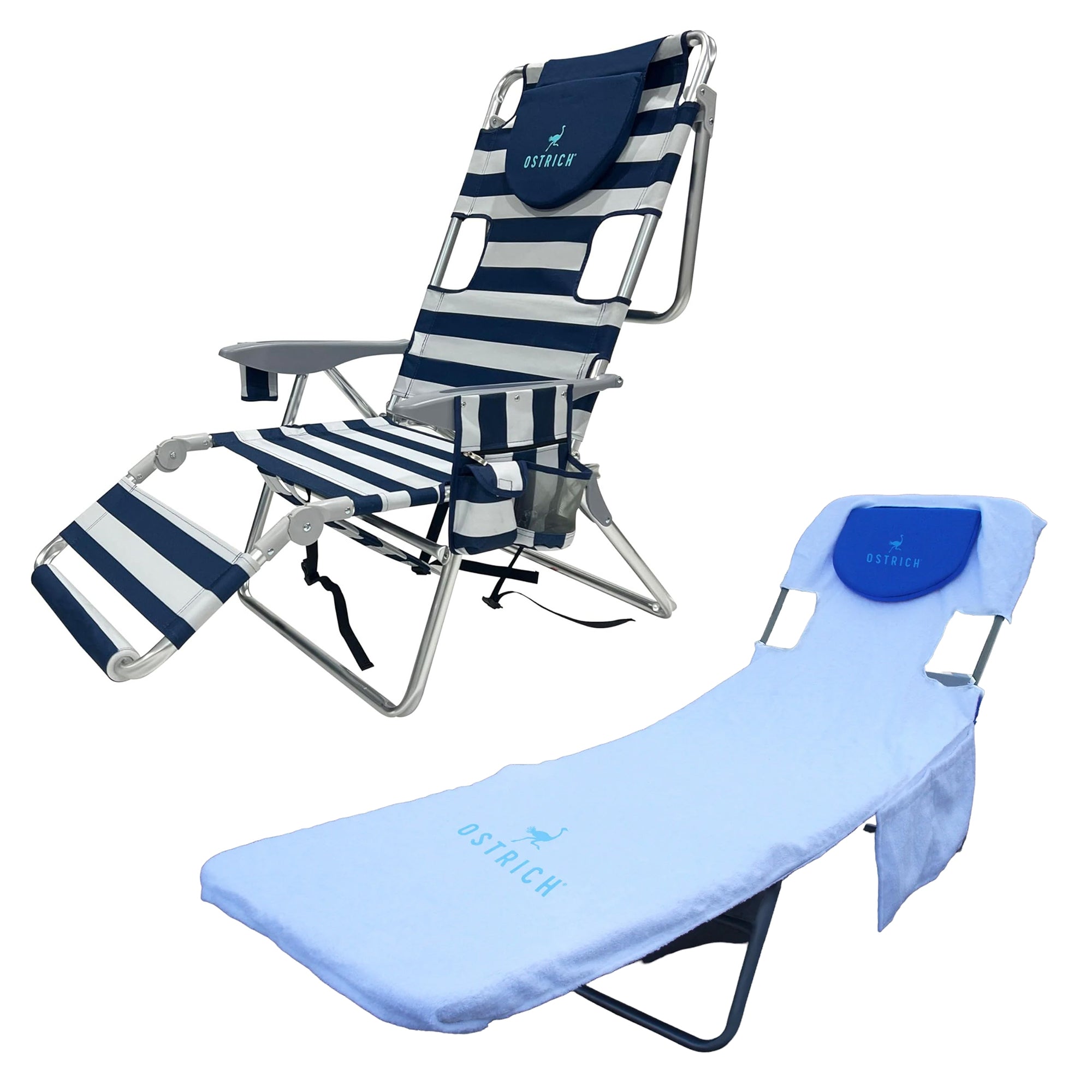 Ostrich The Backpack 3N1 Lounge Chair with Rear Cooler Bag & Custom Fitted Towel