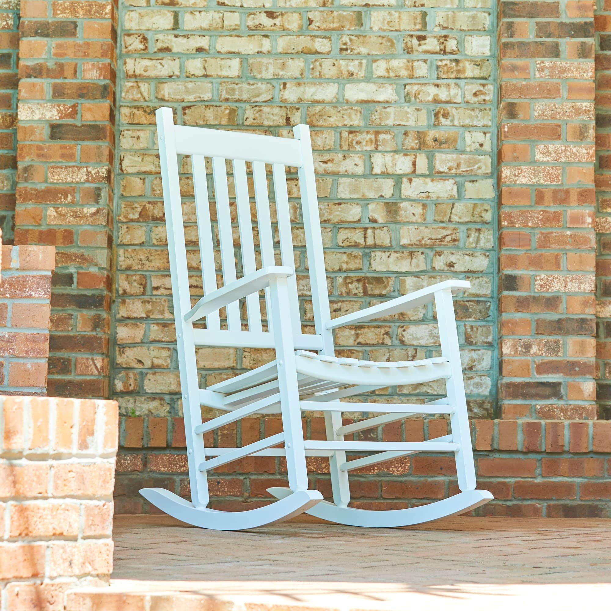 Shine Company Vermont Hardwood Porch Furniture Rocker Chair, White (Open Box) - VMInnovations