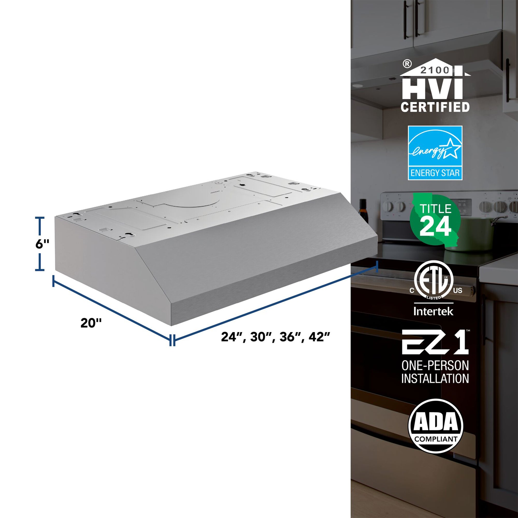 Broan-NuTone 36" Under Cabinet Range Hood, 350 Max Blower CFM (Open Box)