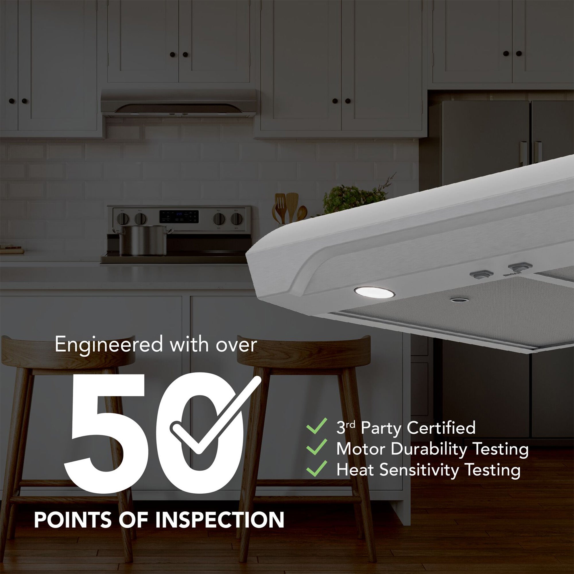 Broan-NuTone 30" Under Cabinet Range Hood, ENERGY STAR, 350 Max Blower(Open Box)