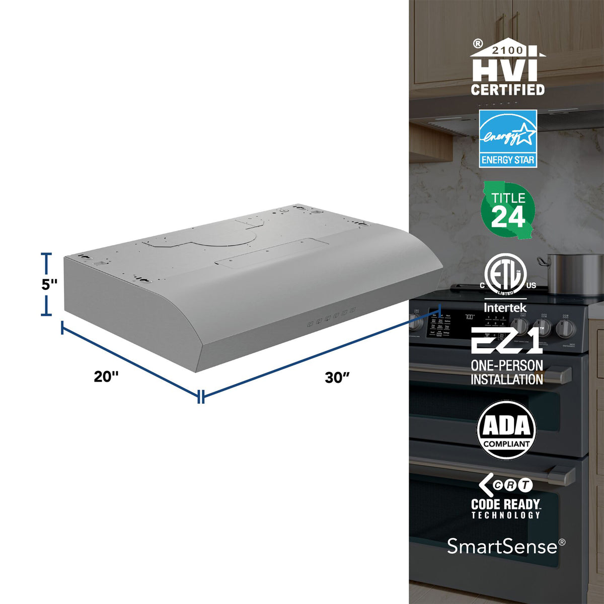 Broan-NuTone 30" Under Cabinet Range Hood, 490 Max Blower CFM (Open Box)