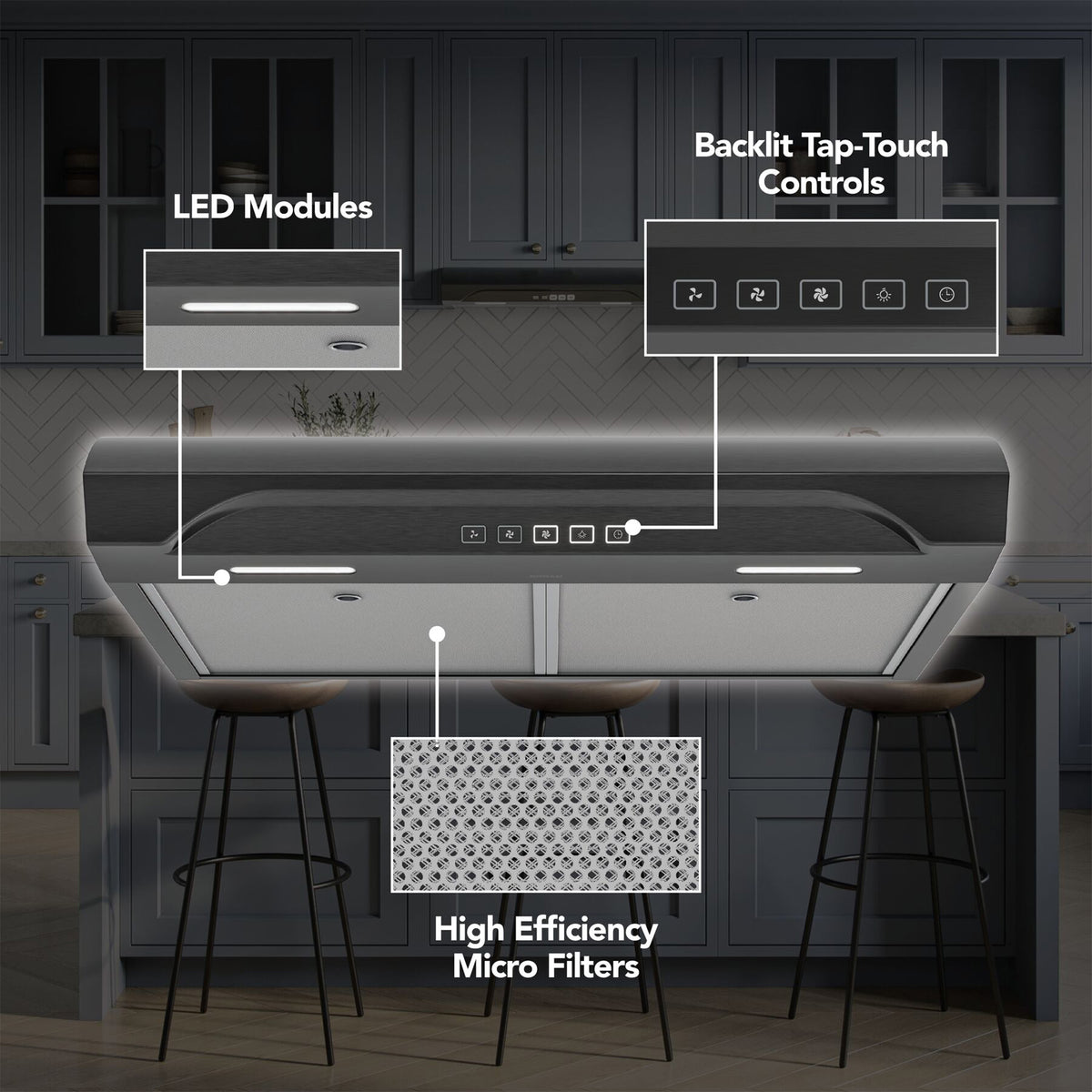 Broan-NuTone 30" Under Cabinet Range Hood, ENERGY STAR 350 Max Blower (Open Box)