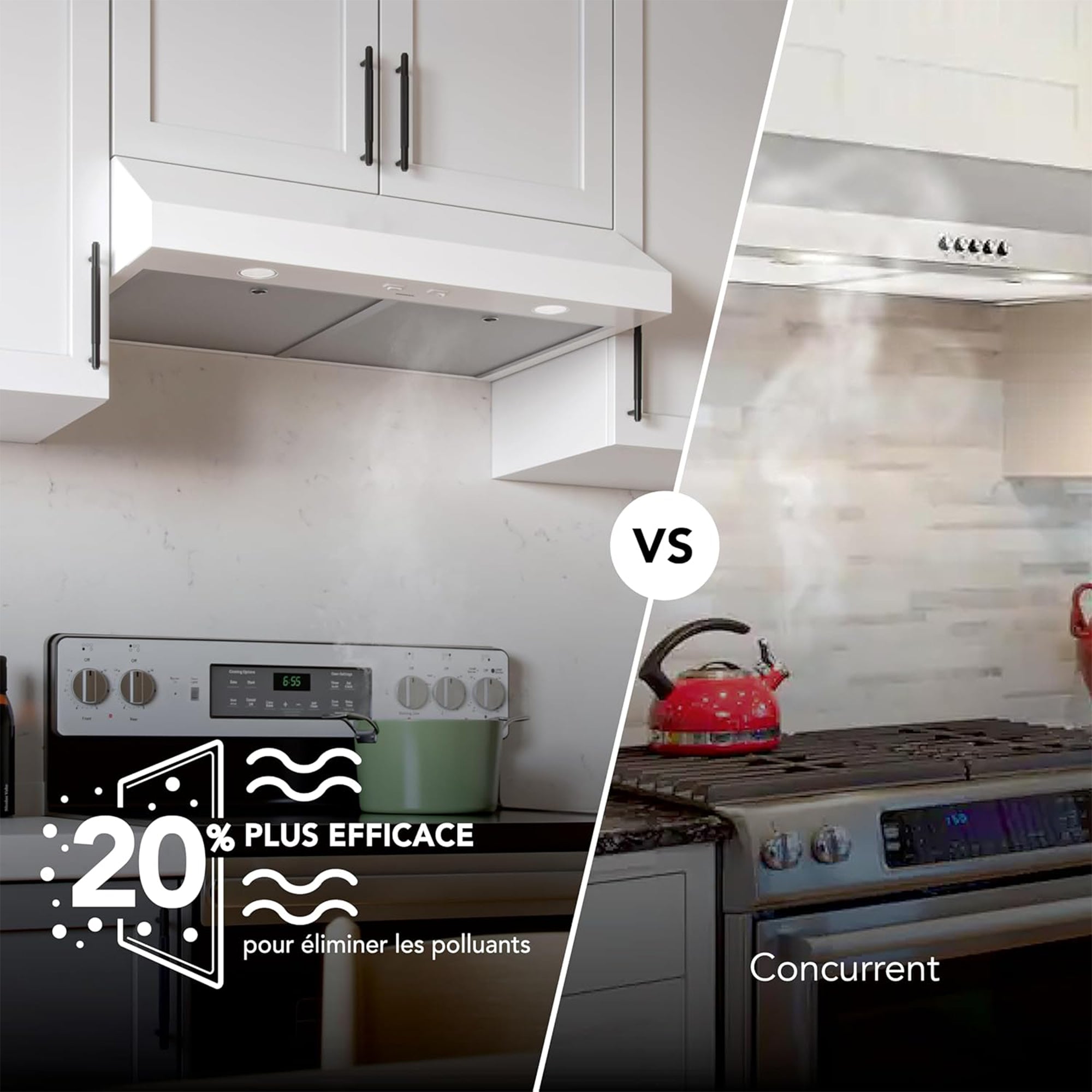 Broan-NuTone 24" Under Cabinet Range Hood, ENERGY STAR 350 Max Blower CFM, White - VMInnovations
