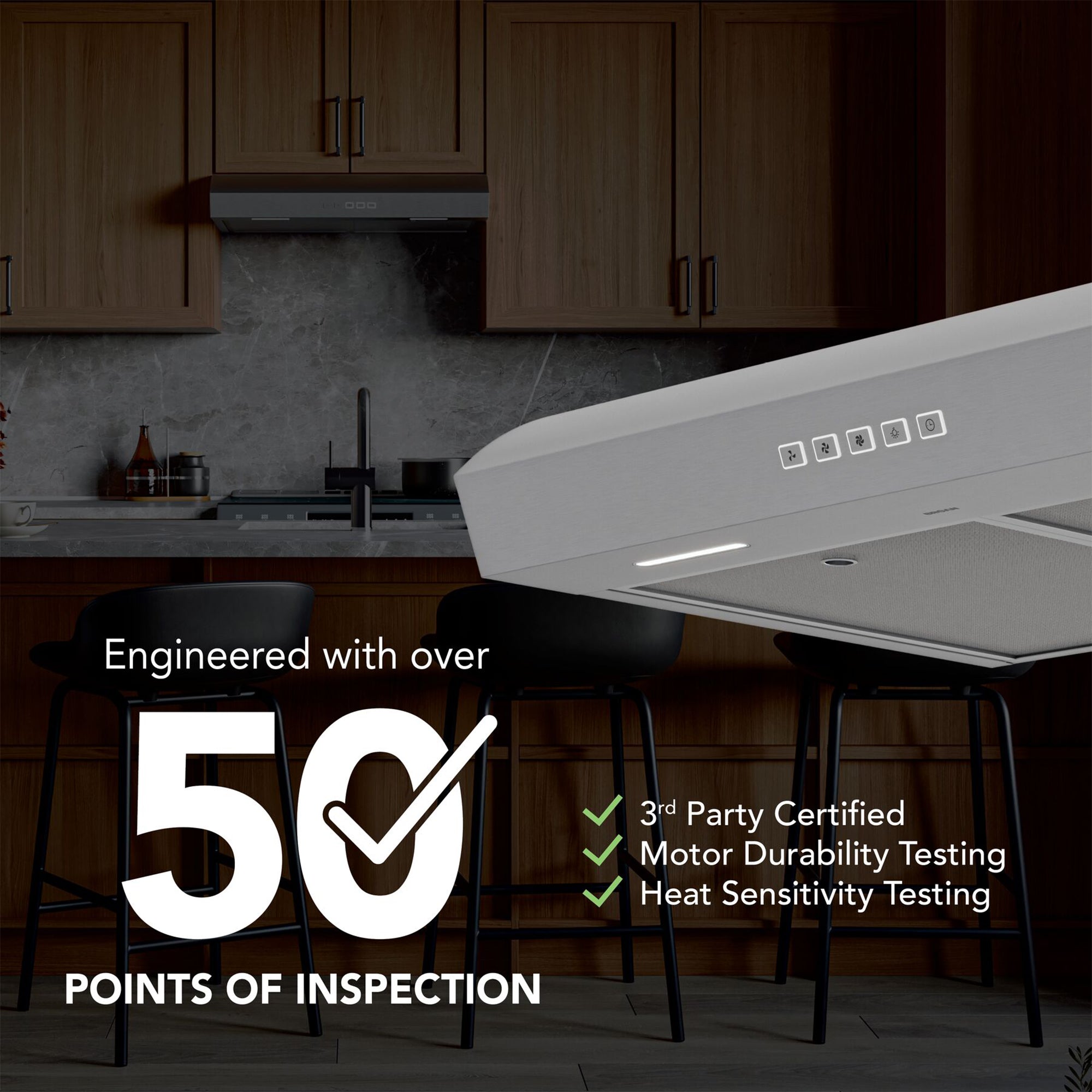 Broan-NuTone 36" Under Cabinet Range Hood, ENERGY STAR, 350 Max Blower CFM - VMInnovations