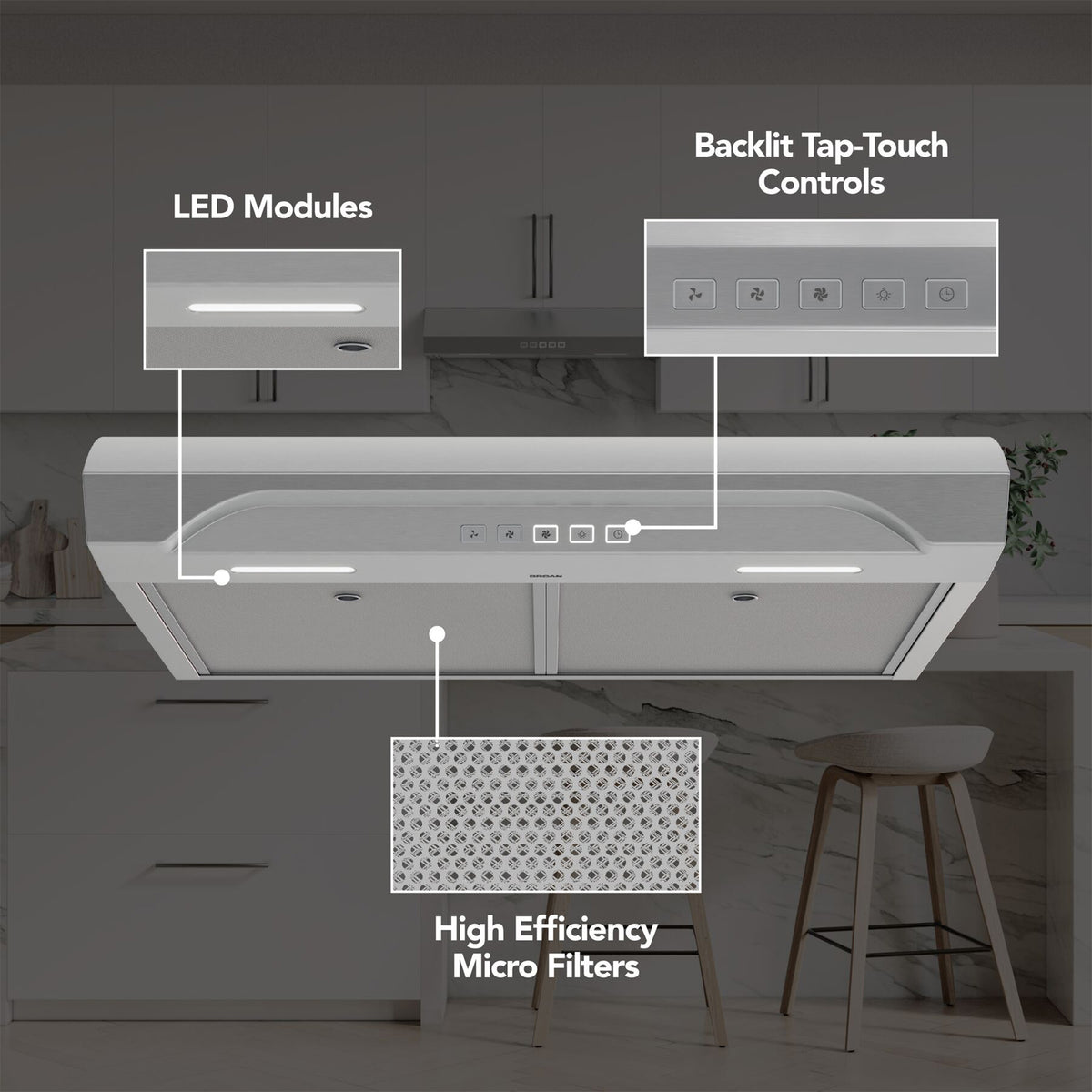 Broan-NuTone 30" Under Cabinet Range Hood, 350 Max Blower CFM (Open Box)