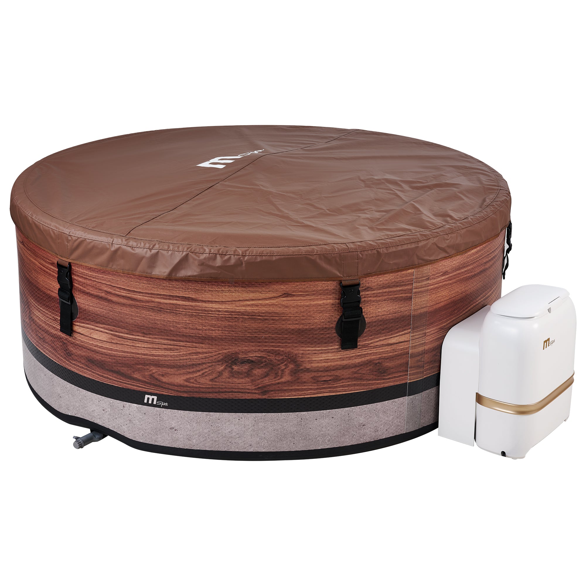 MSpa Duet 6-Person Round Inflatable Bubble Spa, Thermal Cover, Energy-Efficient - VMInnovations