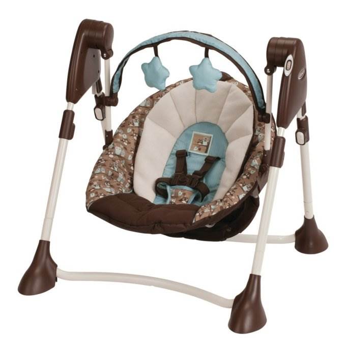 Graco Swing By Me Portable Baby Swing with Mobile Little Hoot 1852650 - Open Box