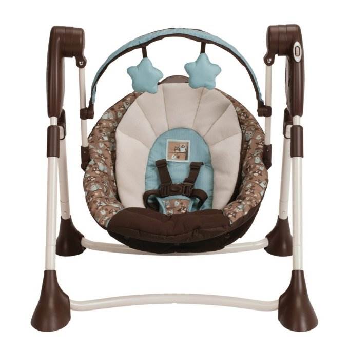 Graco Swing By Me Portable Baby Swing with Mobile Little Hoot 1852650 - Open Box