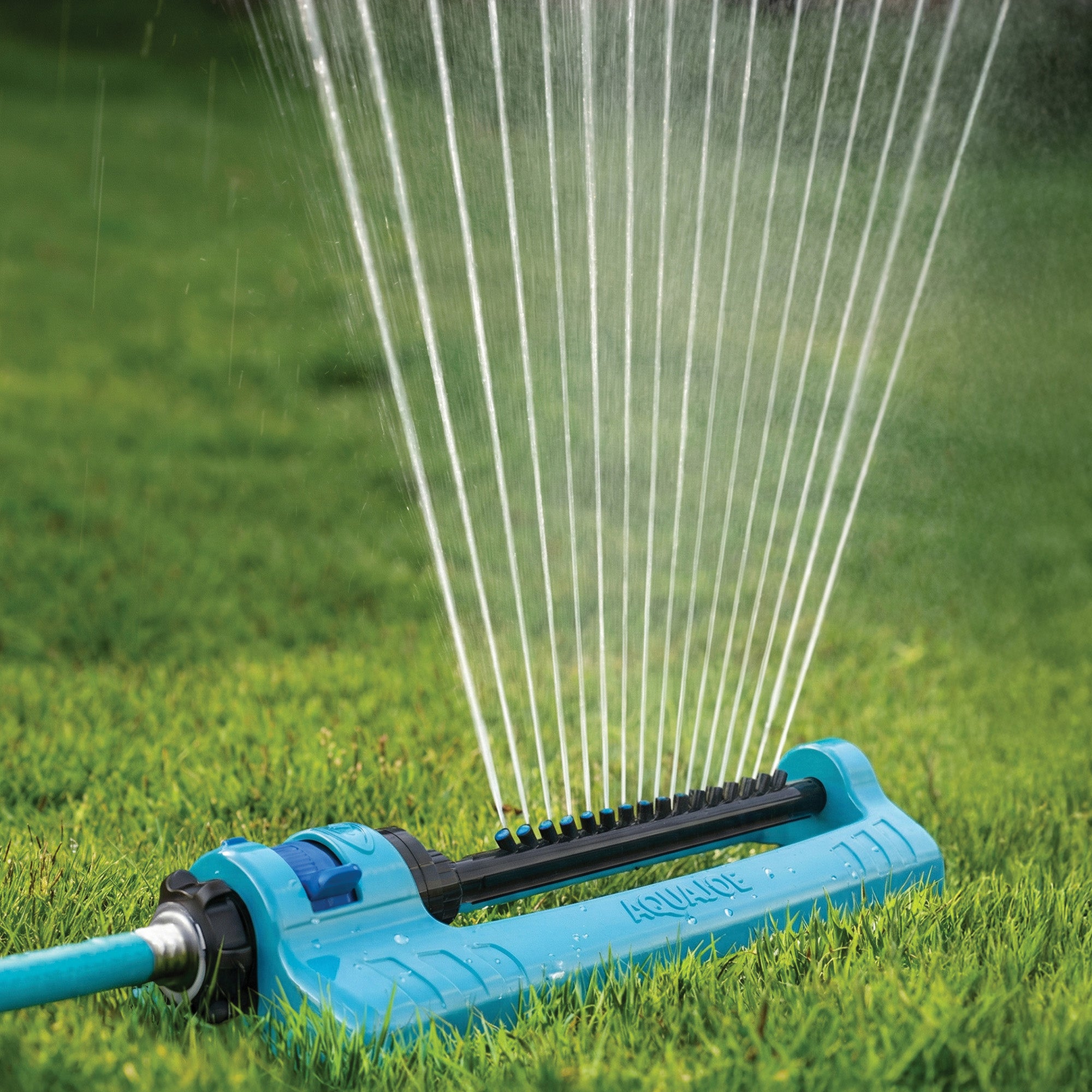 Aqua Joe Oscillating Sprinkler, Ground Spike with Adjustable Spray, 3400 Sq. Ft.
