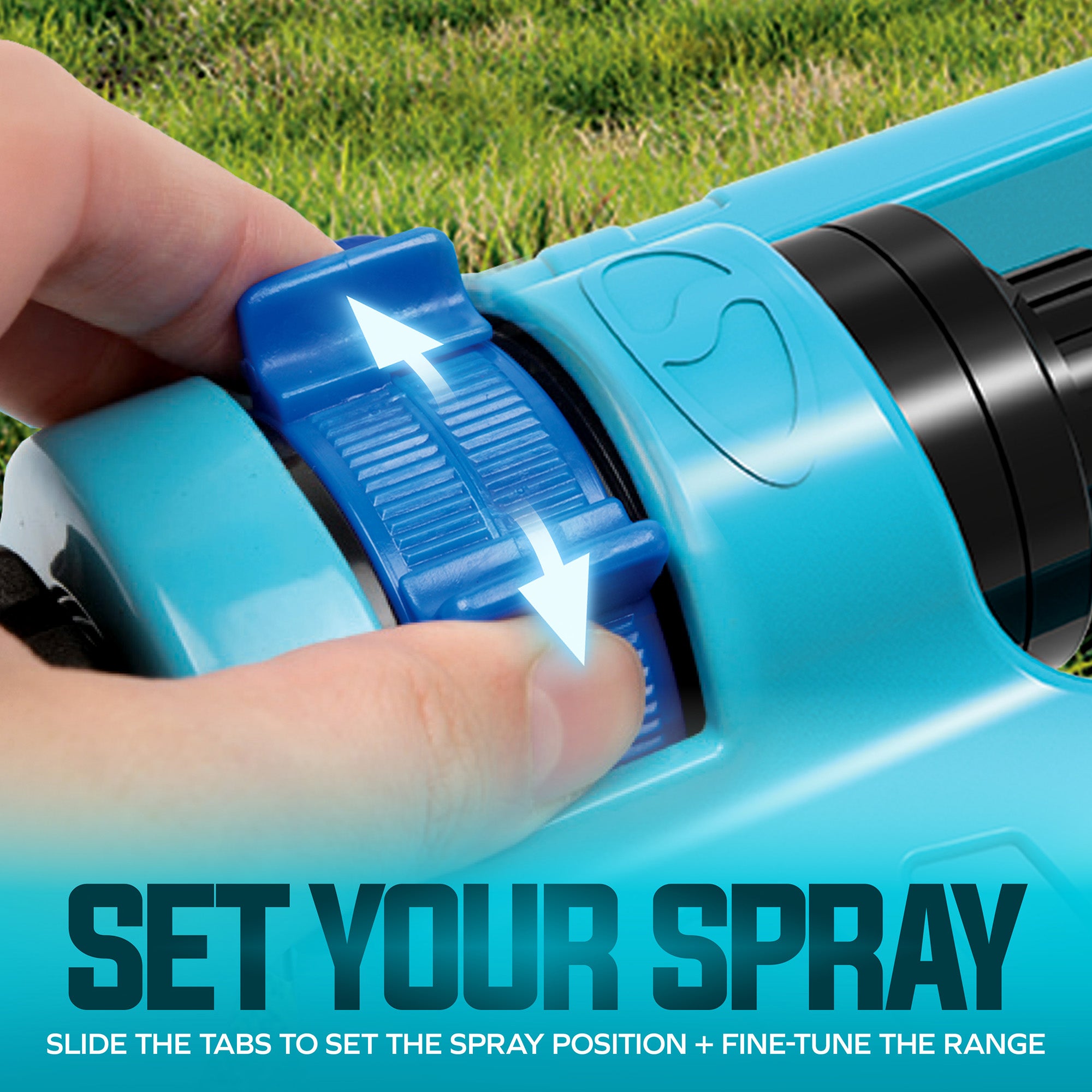 Aqua Joe Oscillating Sprinkler, Ground Spike with Adjustable Spray, 3700 Sq. Ft.