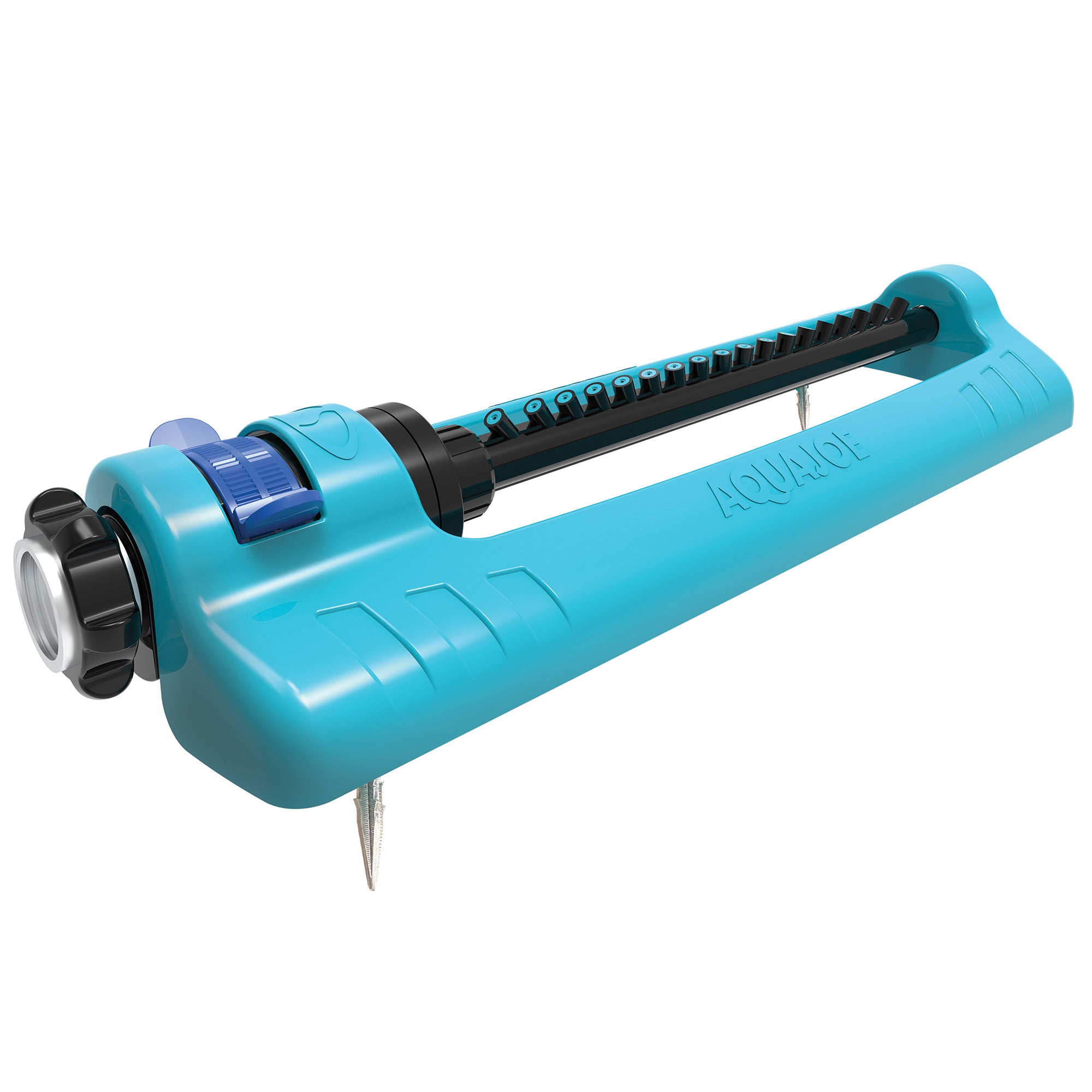 Aqua Joe Oscillating Sprinkler, Ground Spike with Adjustable Spray, 3700 Sq. Ft.