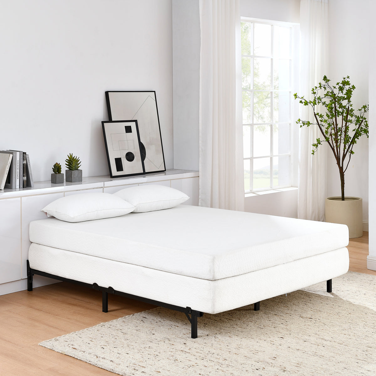 Hercules 7" Adjustable Metal Bed Frame for Twin, Full, and Queen Size Mattress - VMInnovations