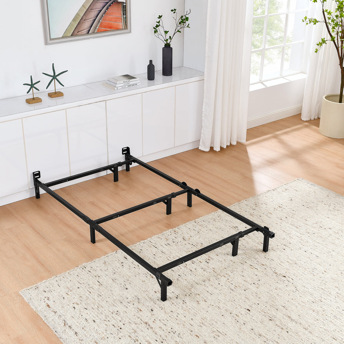 Hercules 7" Adjustable Metal Bed Frame for Twin, Full, and Queen Size Mattress - VMInnovations
