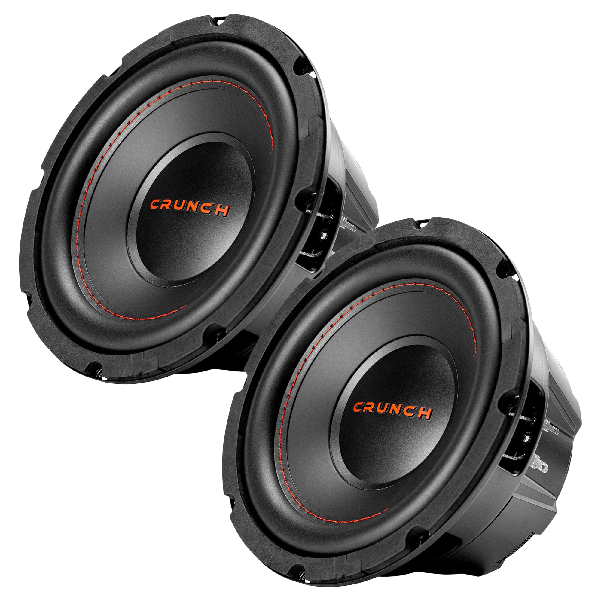 Crunch 2 Pack CRW8D4 8" 250 Watt MAX 4 Ohm Dual Voice Coil Car Subwoofer Speaker