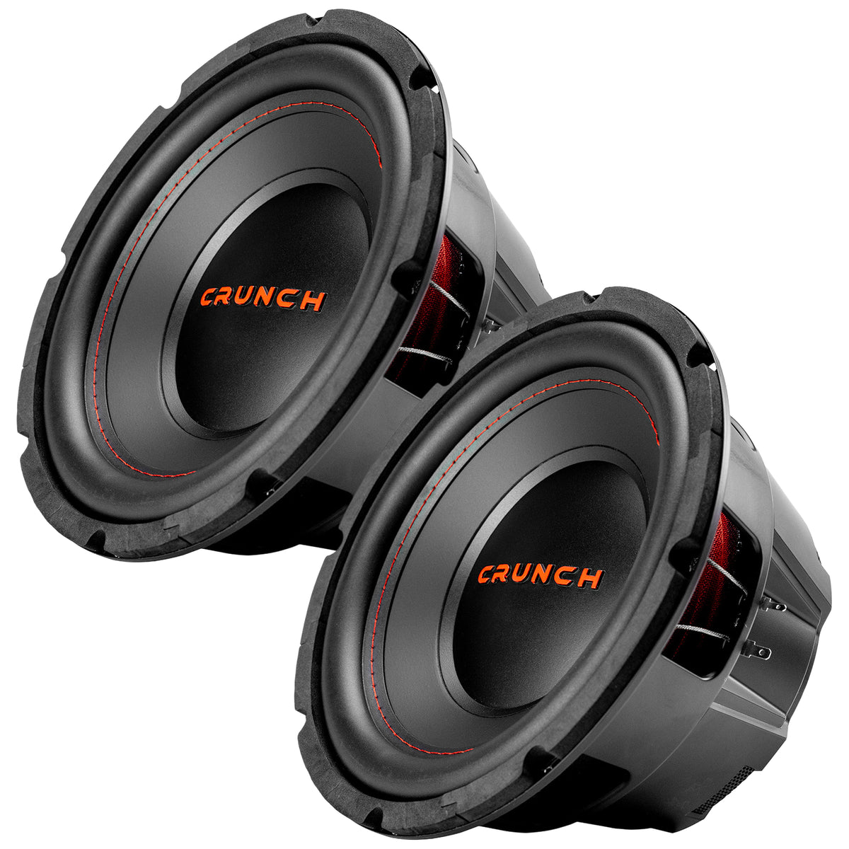 Crunch 2 Pack CRW10D4 10" 400W MAX 4 Ohm Dual Voice Coil Car Subwoofer Speaker