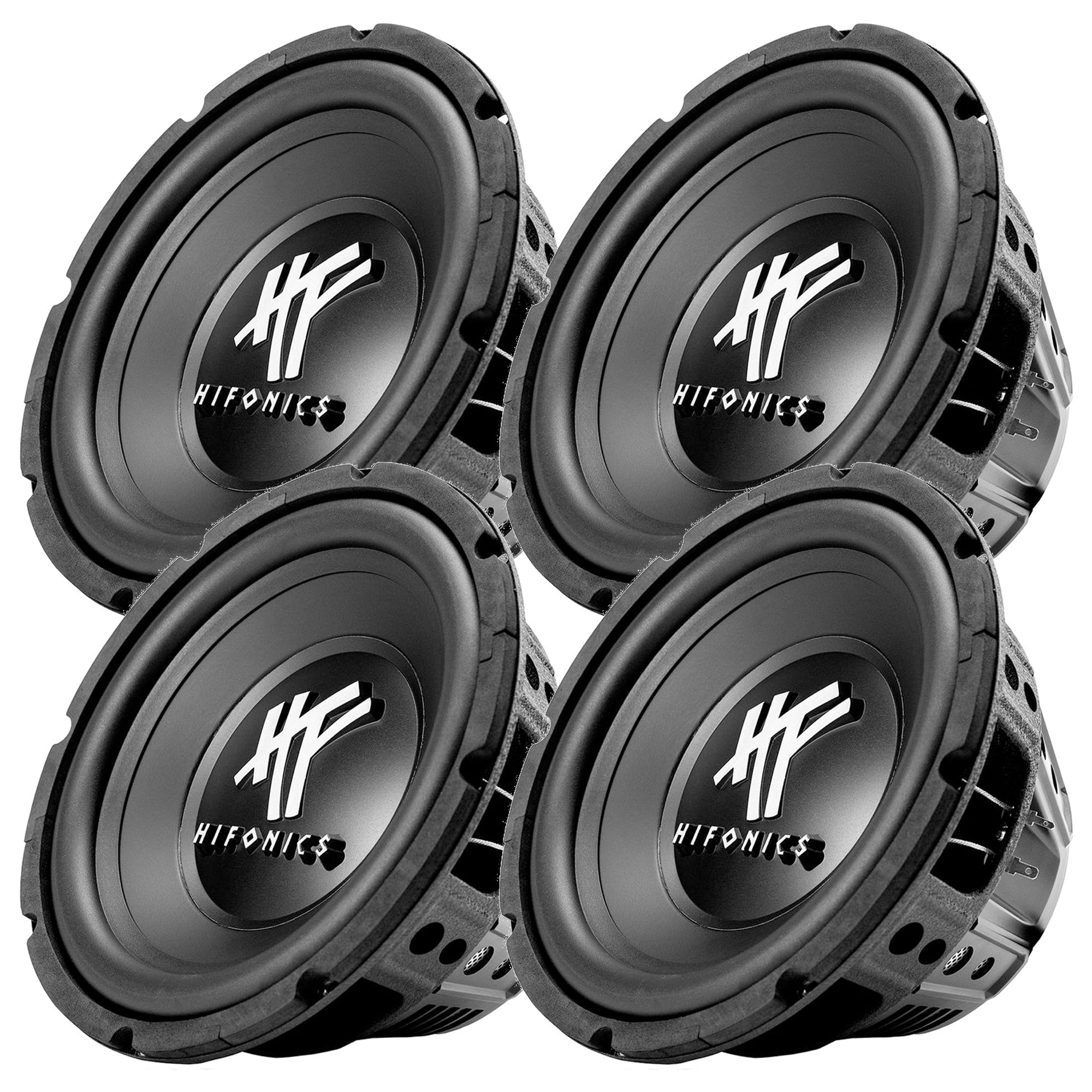 Hifonics 4 Pack 10" Subwoofer, 400 Watt Max 200W RMS Car & Powersports Speaker