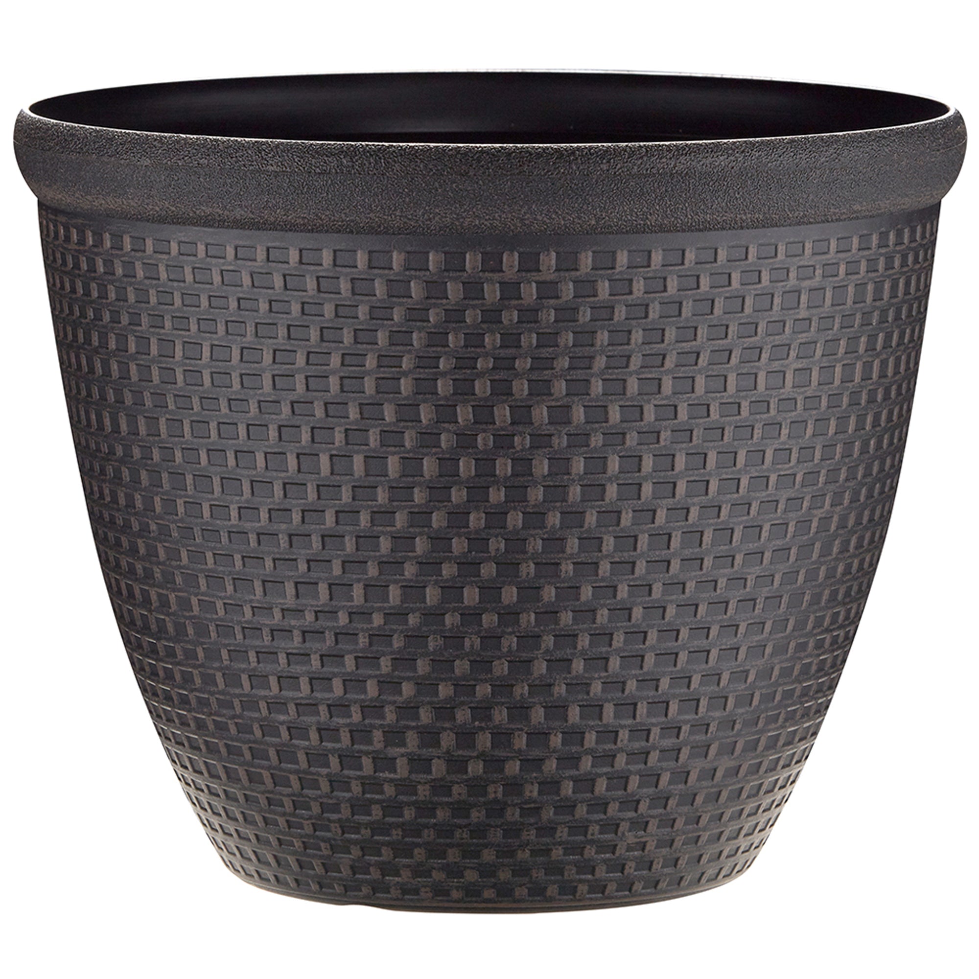 Southern Patio 12-Inch Cromarty Planter, Durable UV Protected Resin Pot, Red