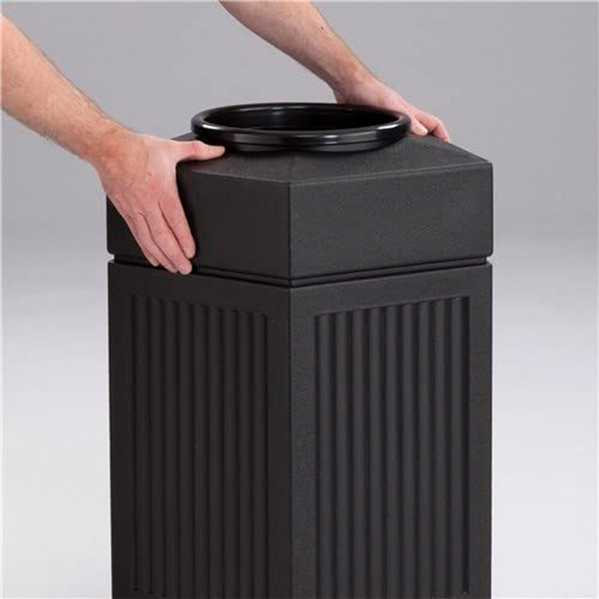 Safco Canmeleon Pentagon Trash Can for Indoor/Outdoor, Open Top, (Open Box)