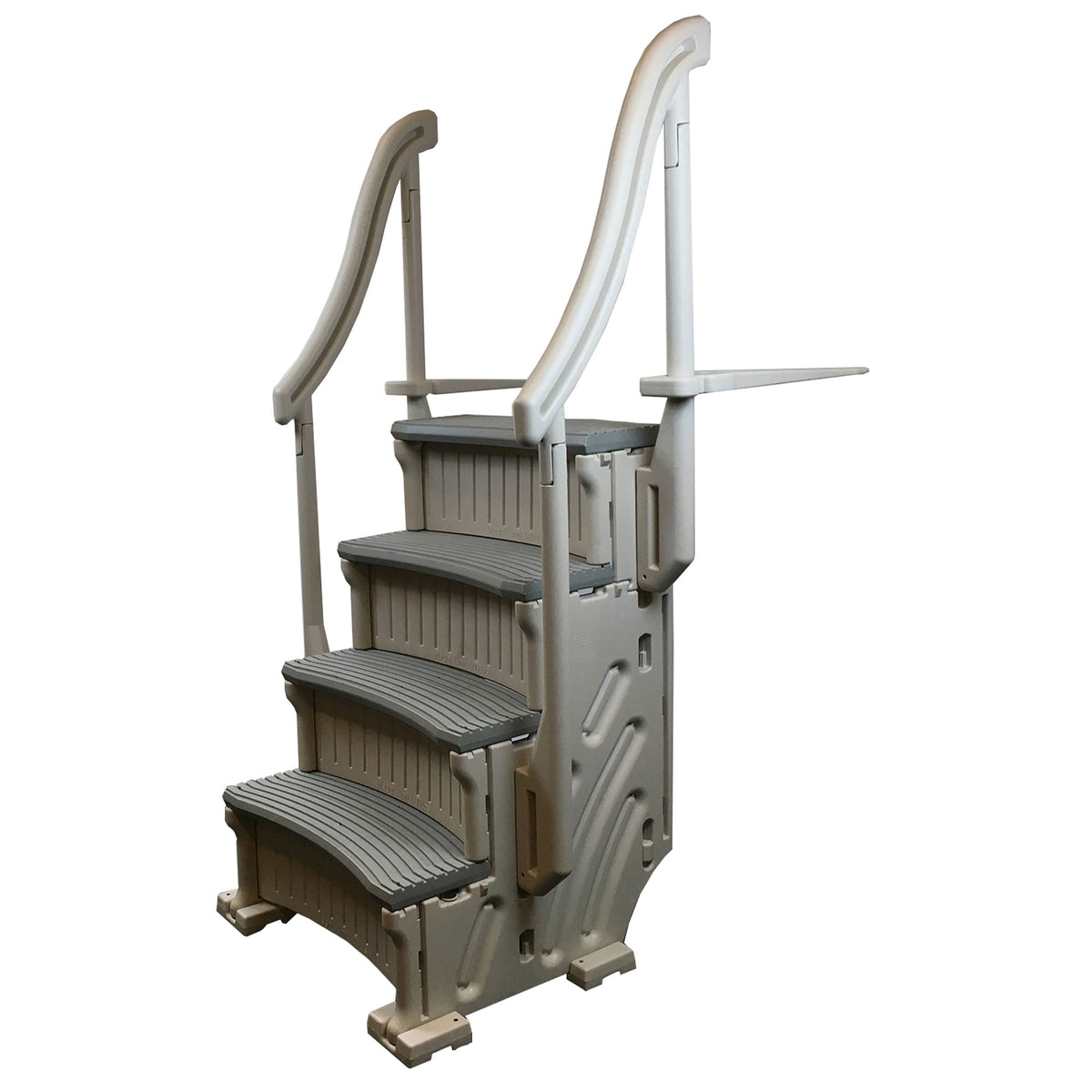 Confer Plastics Curved 4-Step Above Ground Pool Stair System & Add-on Steps