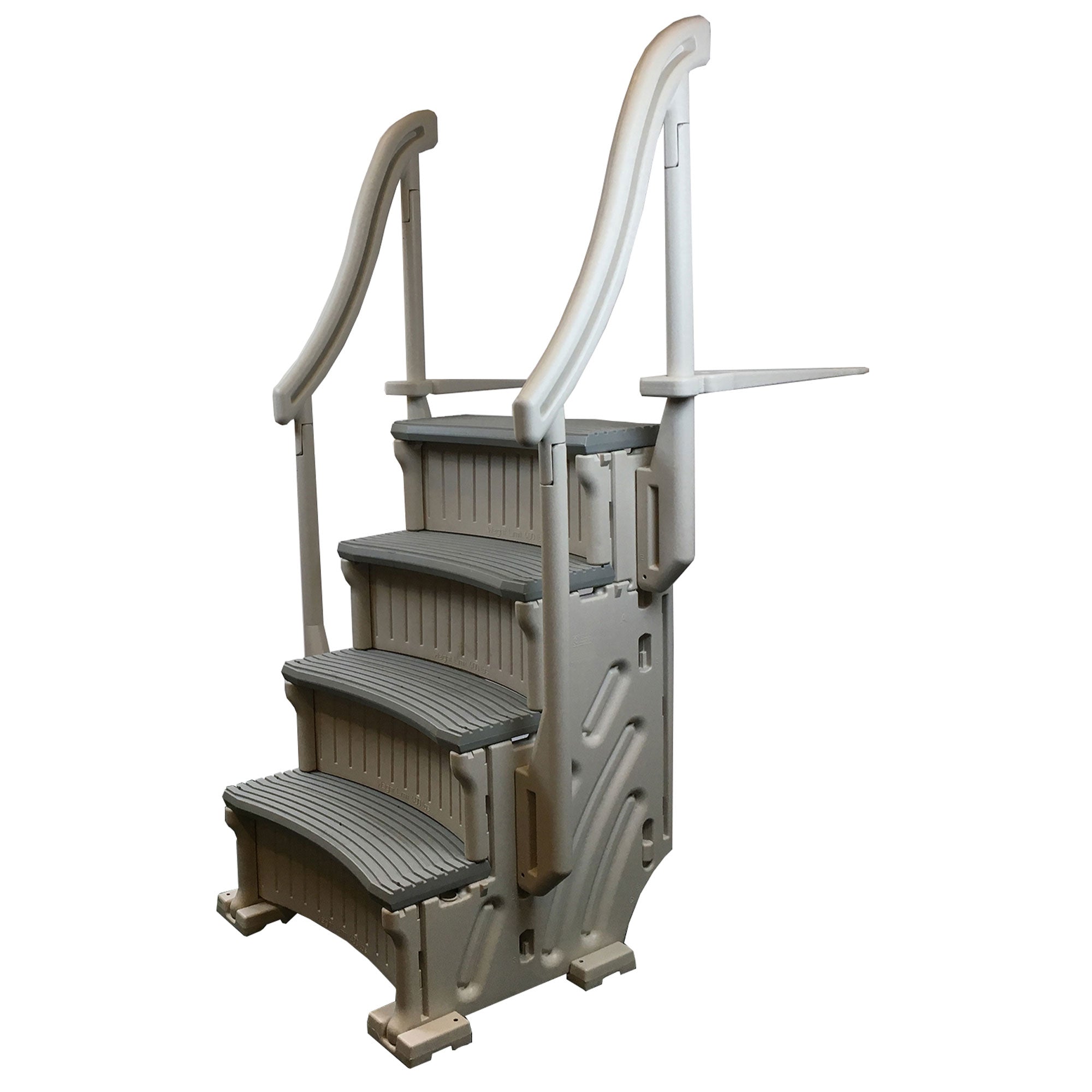 Confer Plastics Curved 4-Step Above Ground Pool Stair System & Add-on Steps - VMInnovations