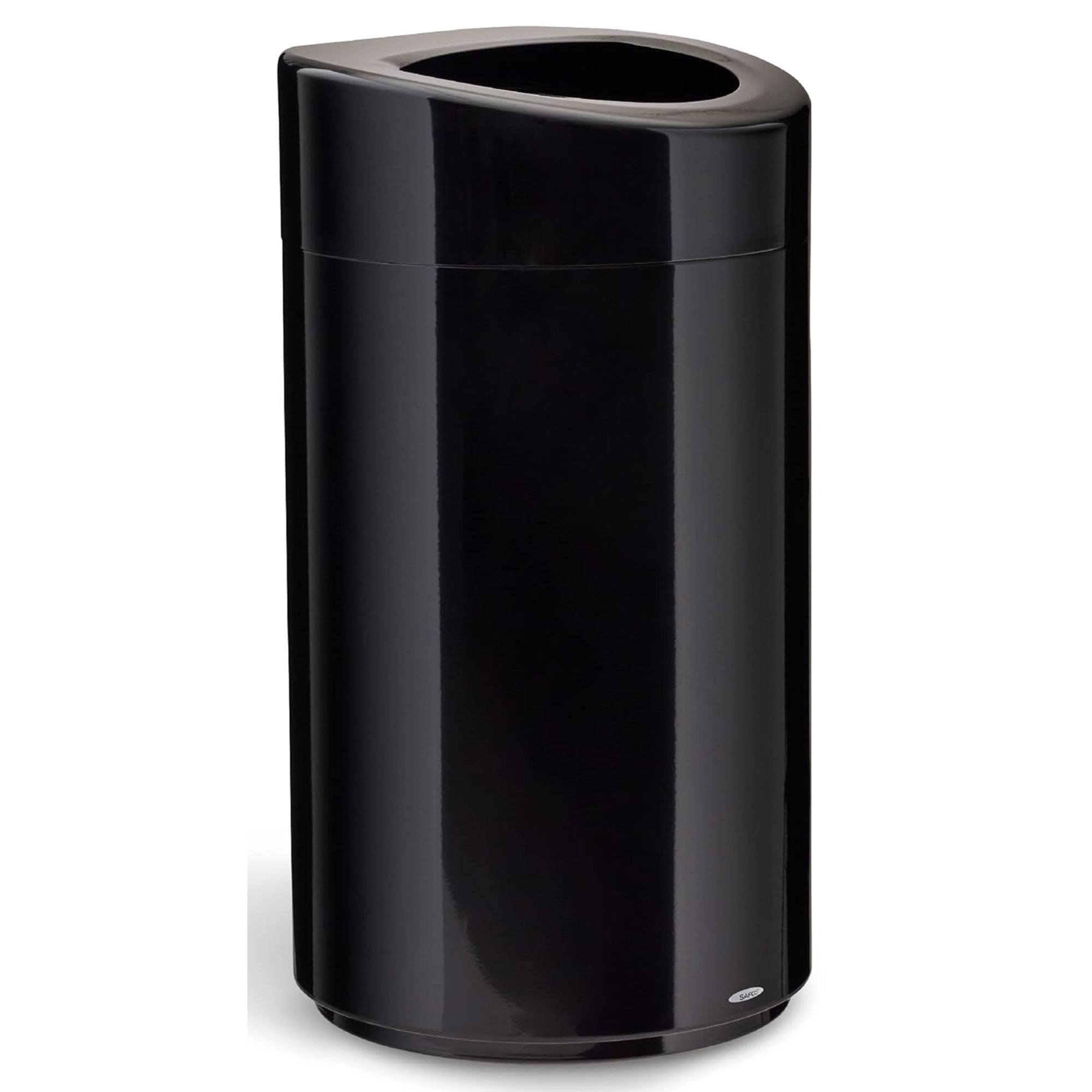 Safco Open Top Trash Can, Indoor Home 30 Gallon Waste Bin Container, Black