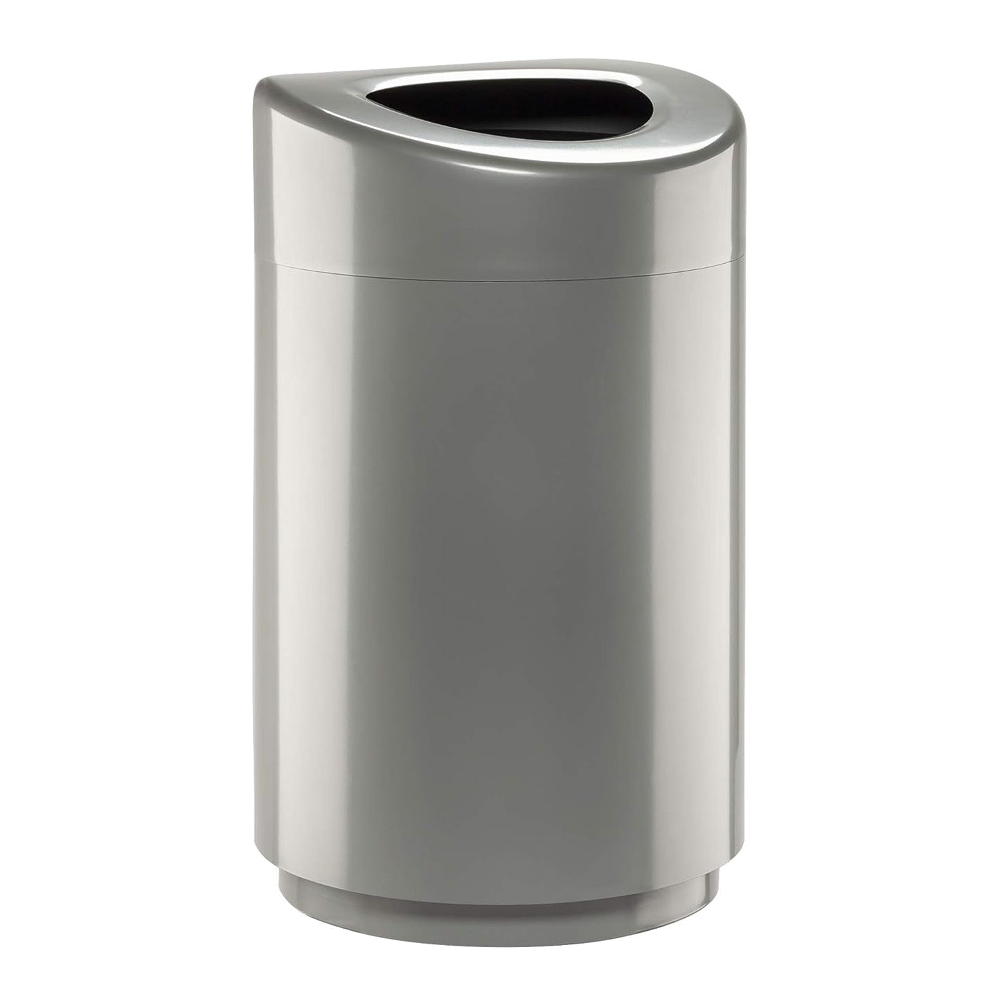 Safco Open Top Trash Can, Indoor Home 30 Gallon Waste Bin Container, Silver - VMInnovations