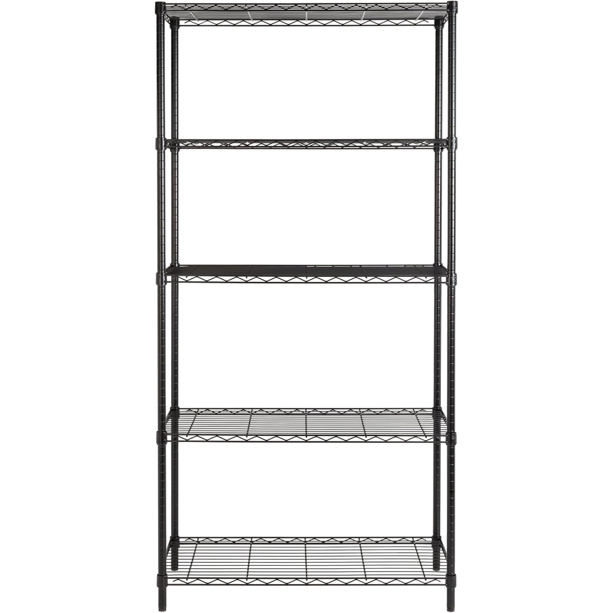 Honey-Can-Do 5-Tier Shelving Storage Rack Organizer, 350lb Shelf Capacity, Black (Open Box) - VMInnovations