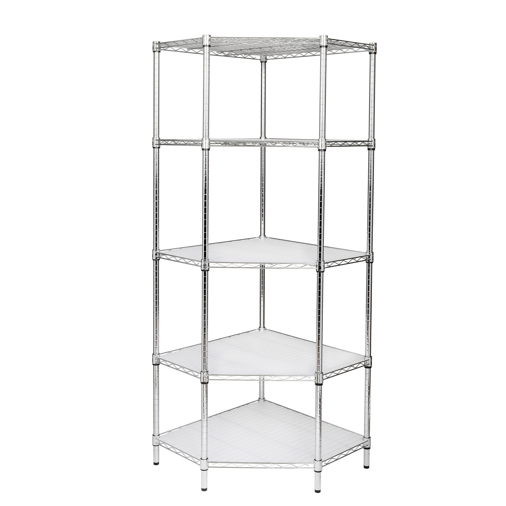 Honey-Can-Do 5Tier Corner Shelving Storage Organizer, 350lb Shelf Capacity, Gray - VMInnovations