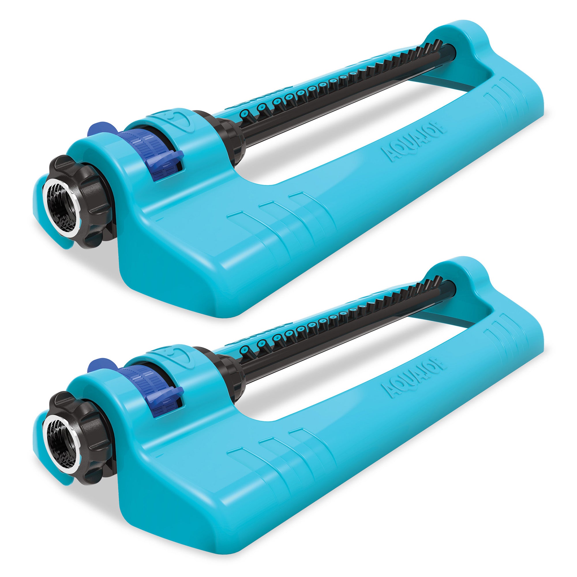 Aqua Joe 2 Pack Oscillating Sprinkler w/ Adjustable Spray, 4400 Sq. Ft. Coverage - VMInnovations